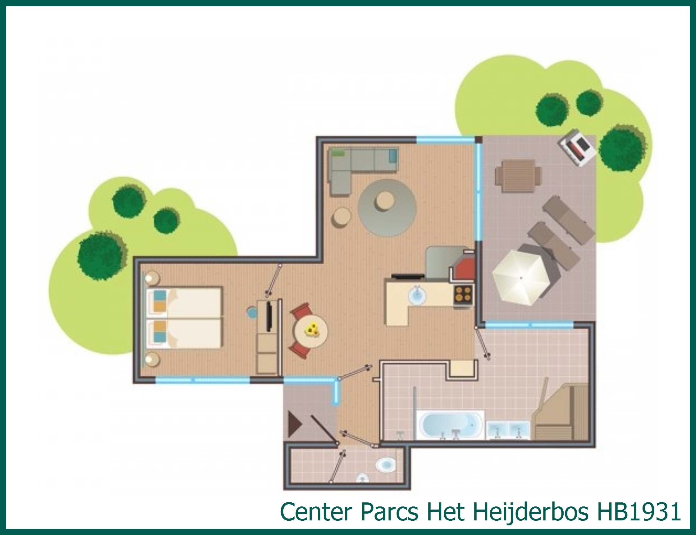 VIP cottage HB1931 in Het Heijderbos