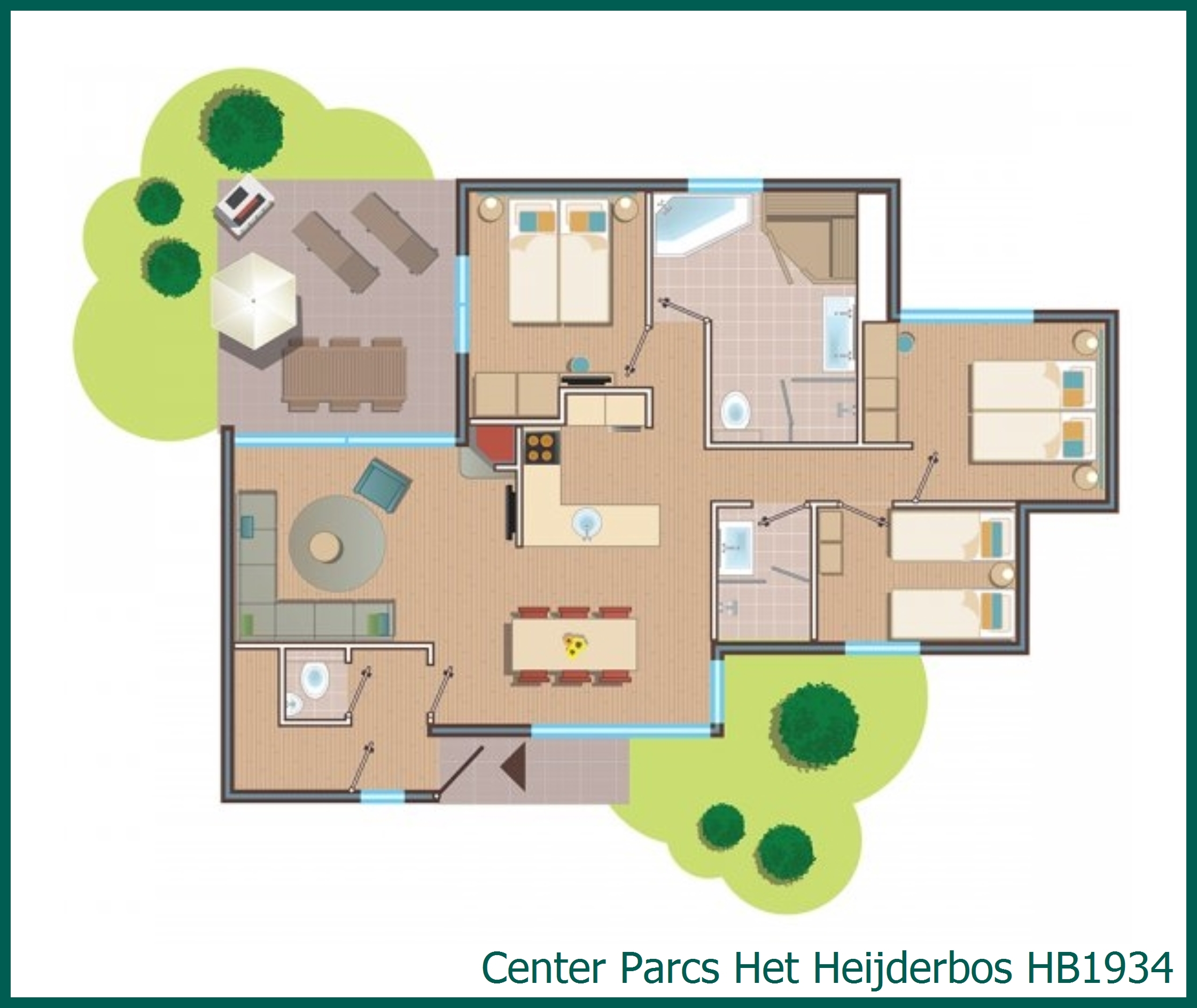 VIP cottage HB1934 in Het Heijderbos