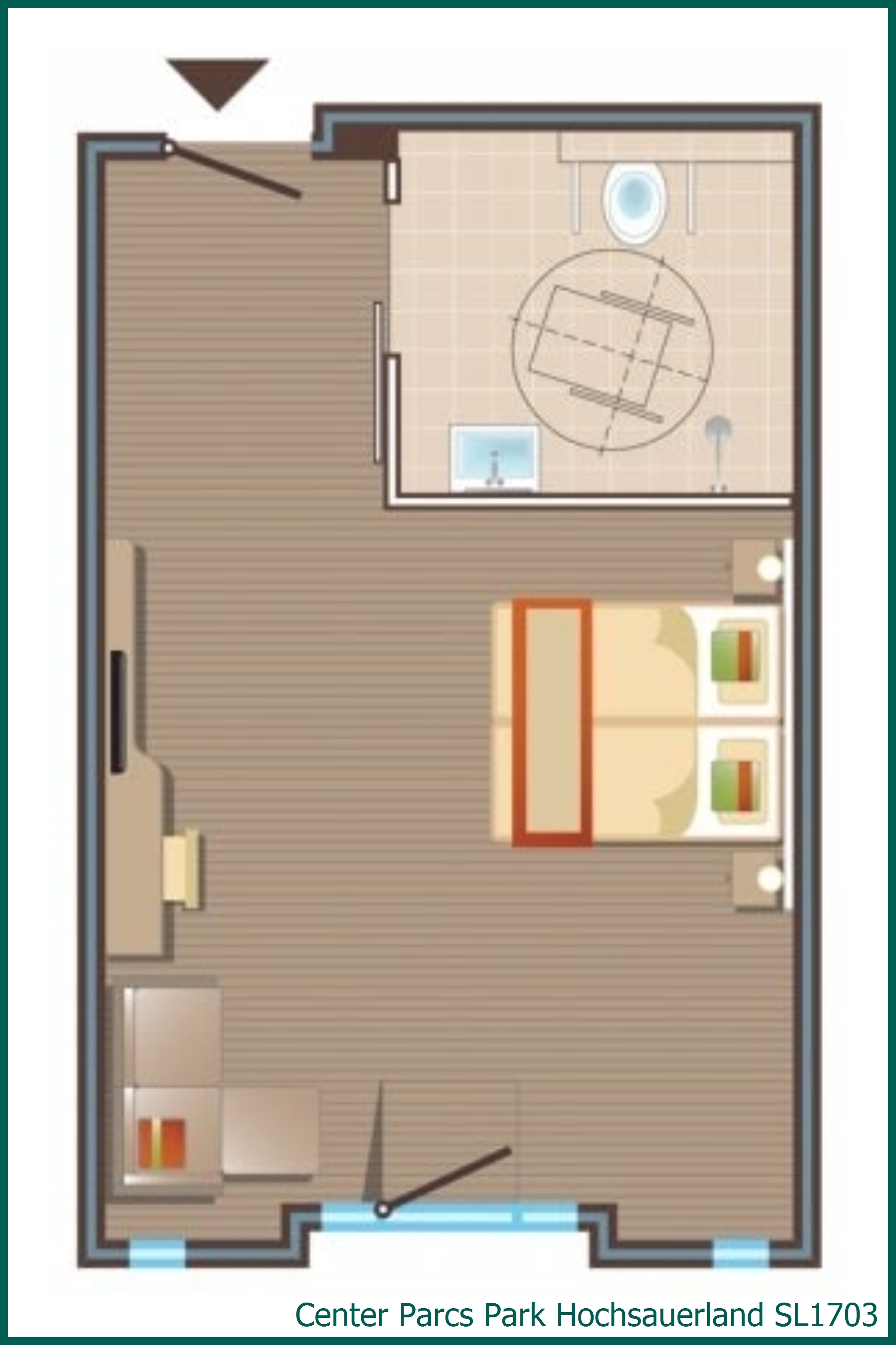 Rolstoelvriendelijk Hotel Hotelkamer SL1703 in Park Hochsauerland