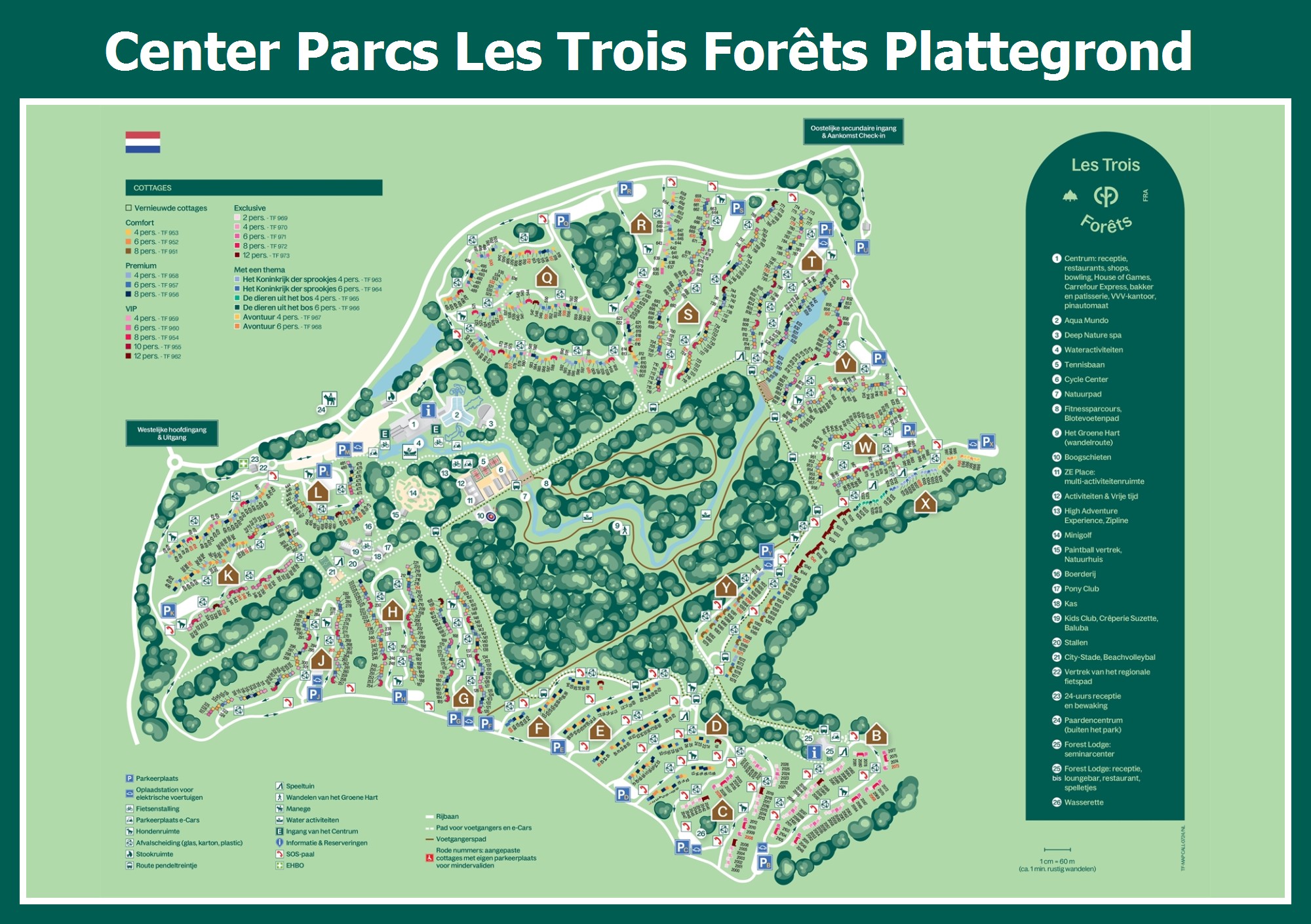 [PX] Park plattegrond van Center Parcs Les Trois Forêts - ParkExplorer.nl