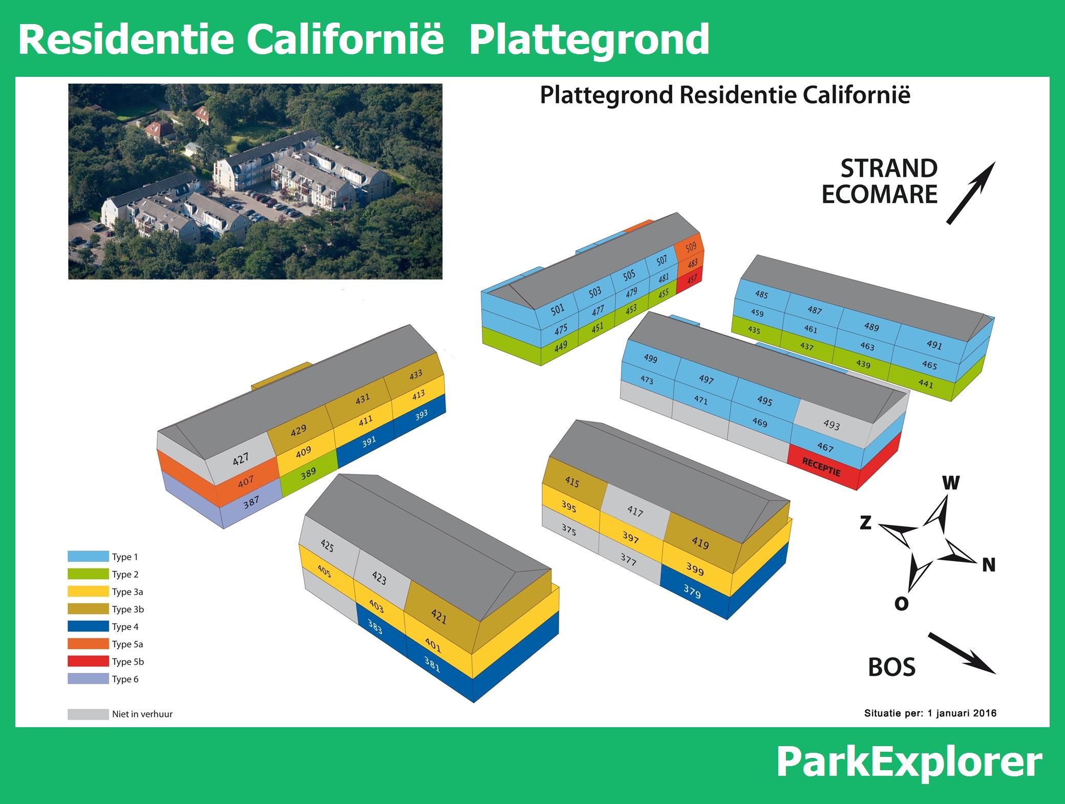 Plattegrond Residentie Californië