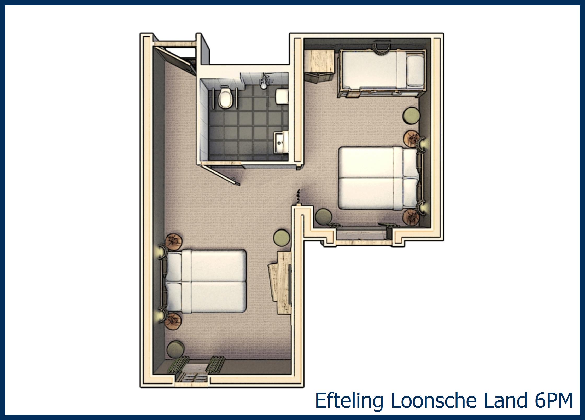 Aangepaste hotelkamer 6-persoons 6PM in Loonsche Land