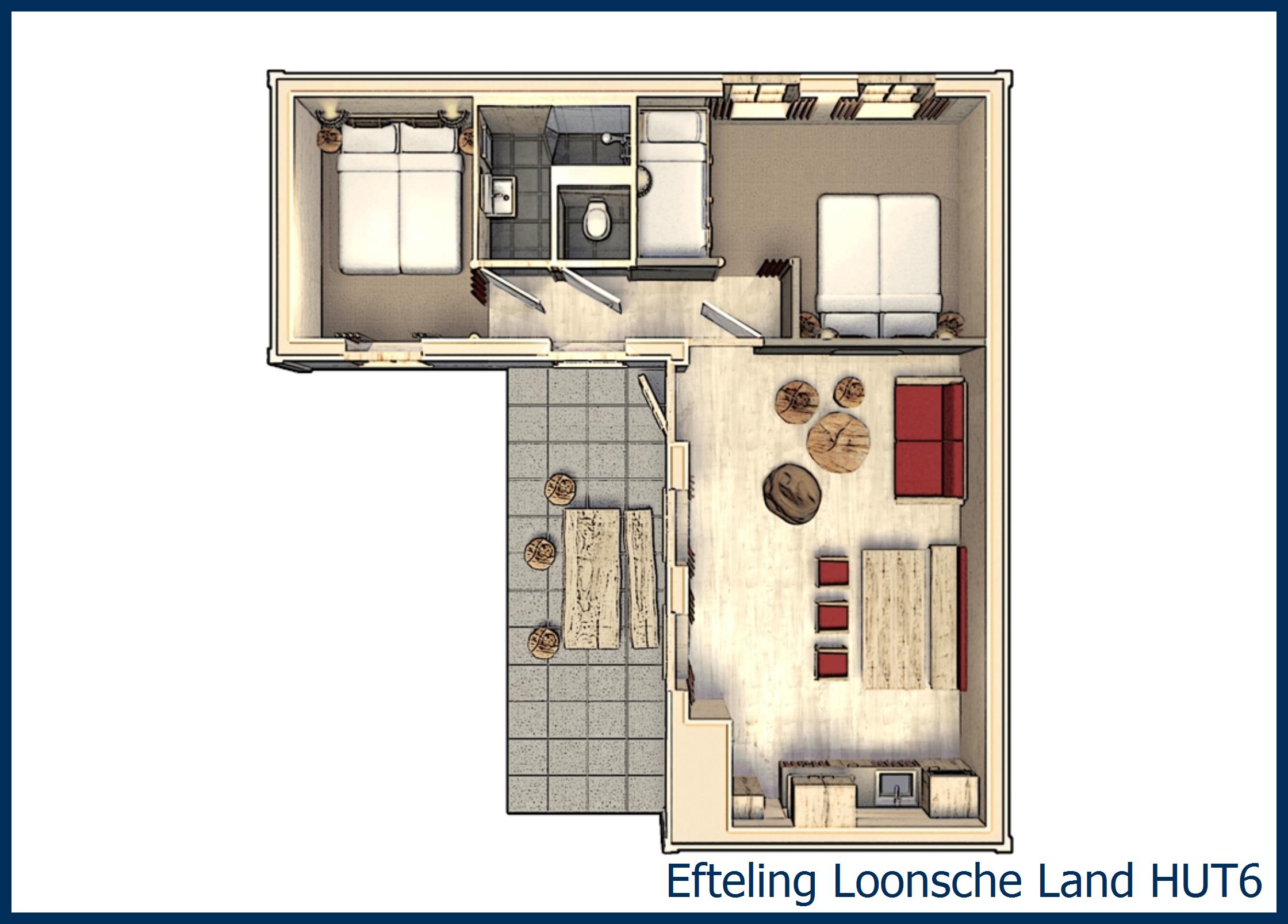 Hut 6-persoons HUT6 in Loonsche Land