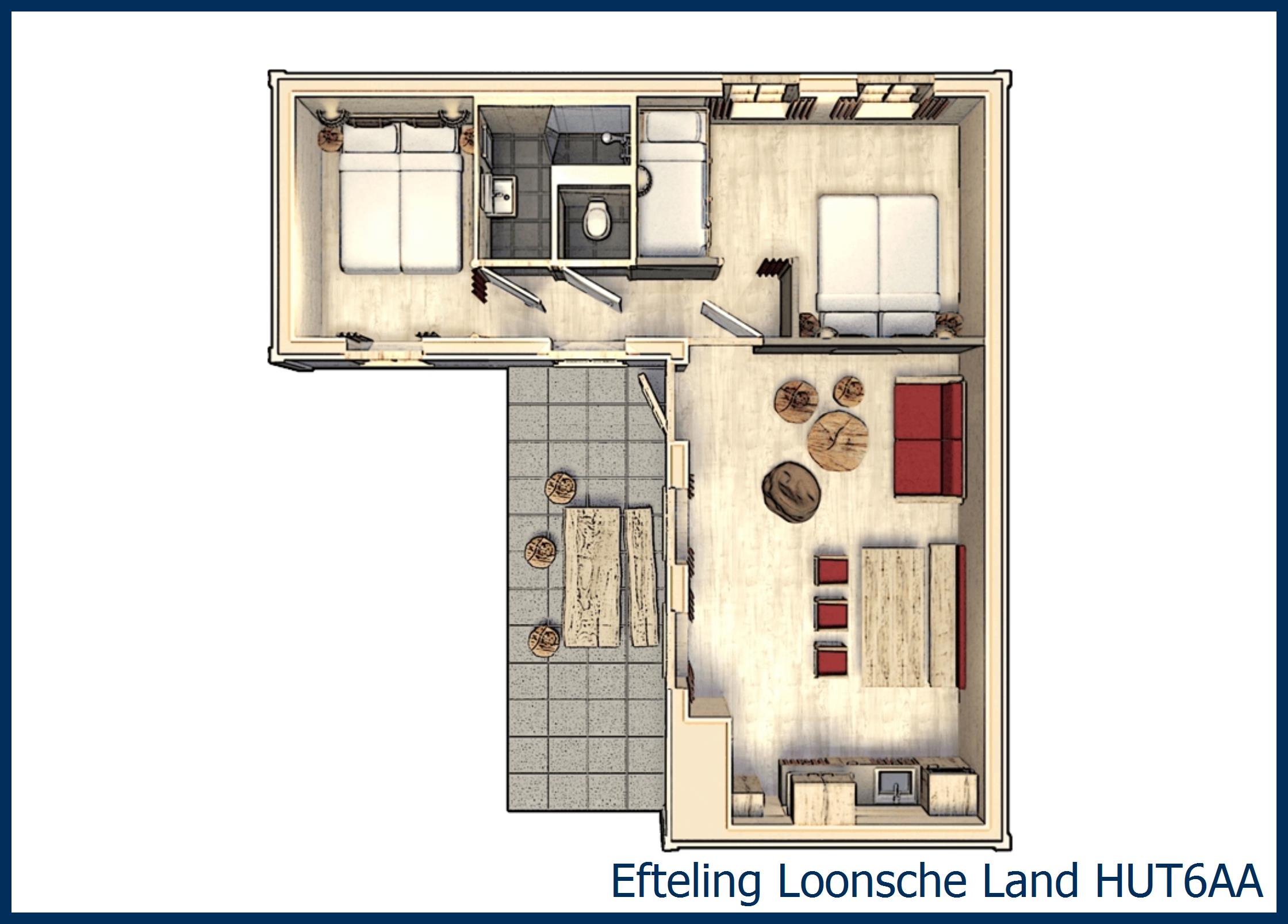 Allergeenarme hut 6-persoons HUT6AA in Loonsche Land