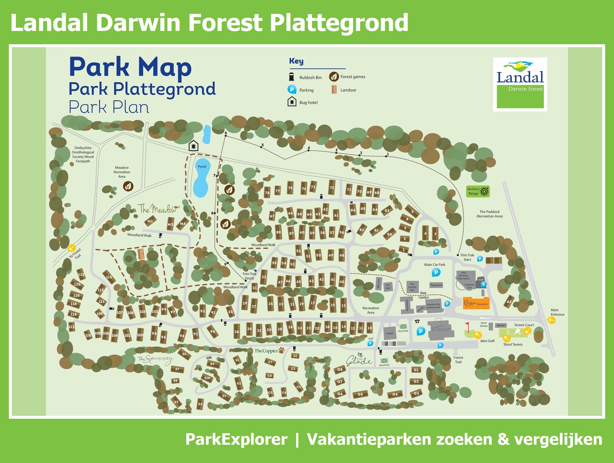 Plattegrond Darwin Forest