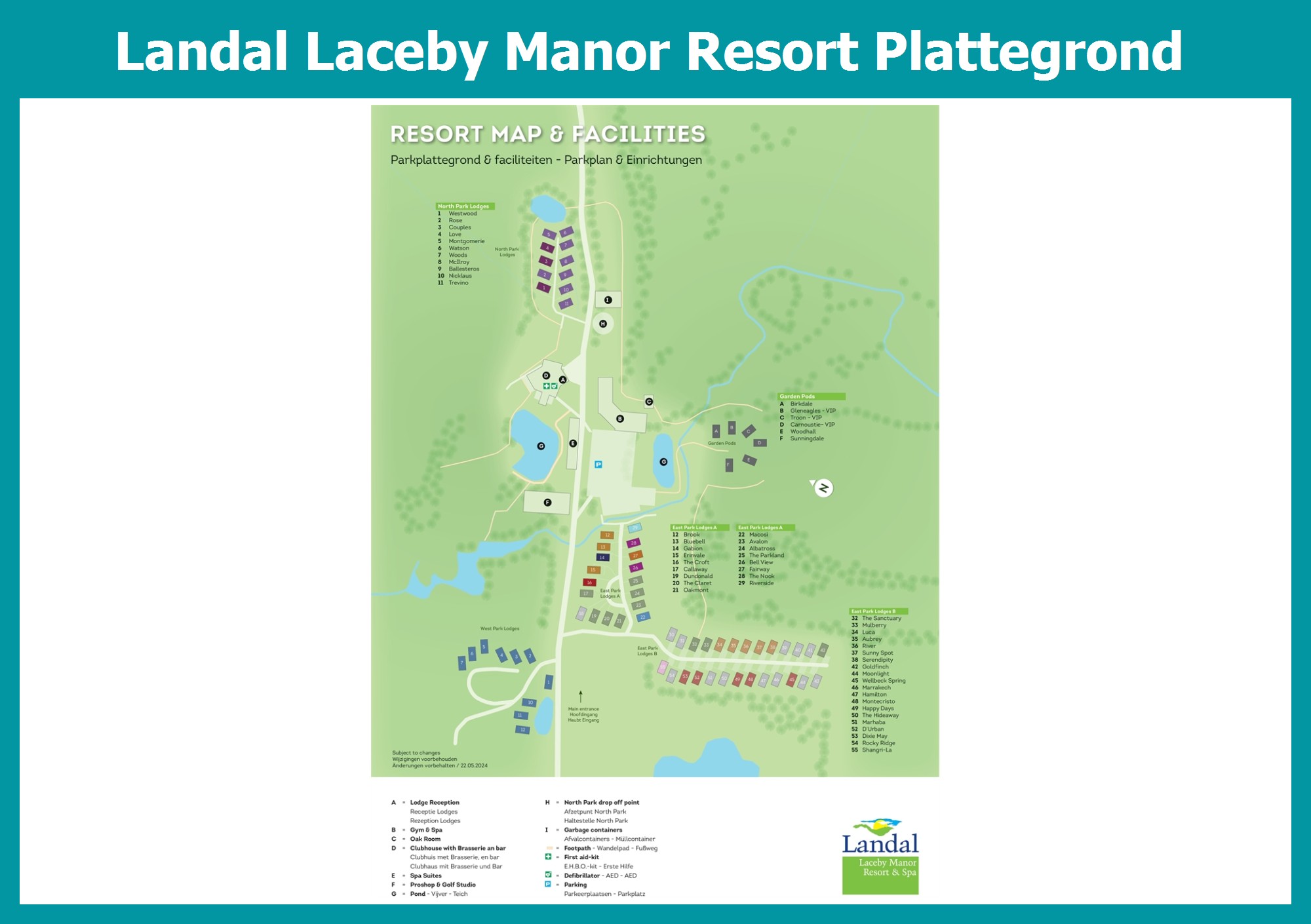// Plattegrond van Landal Laceby Manor Resort ParkExplorer