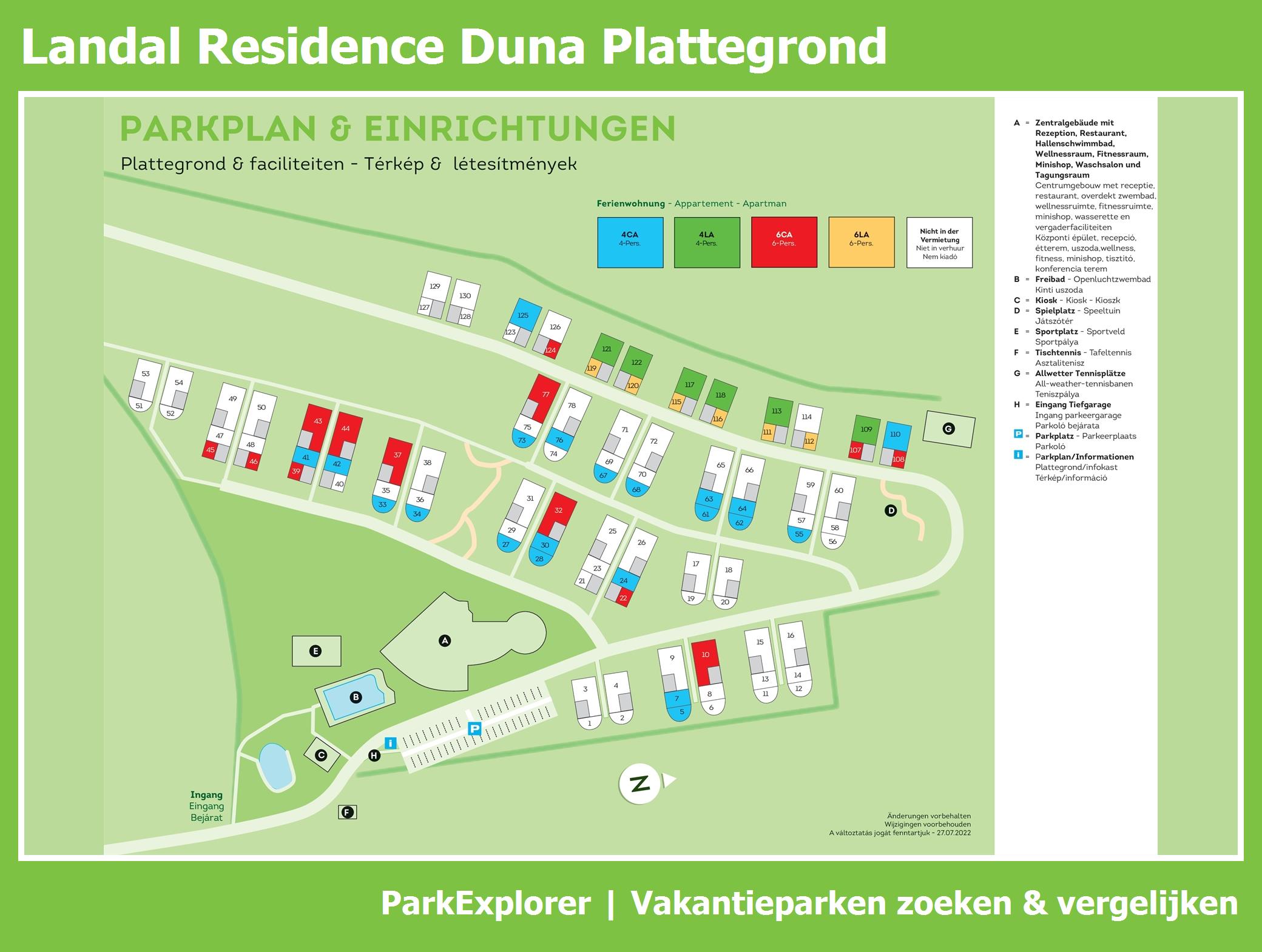 Plattegrond Residence Duna