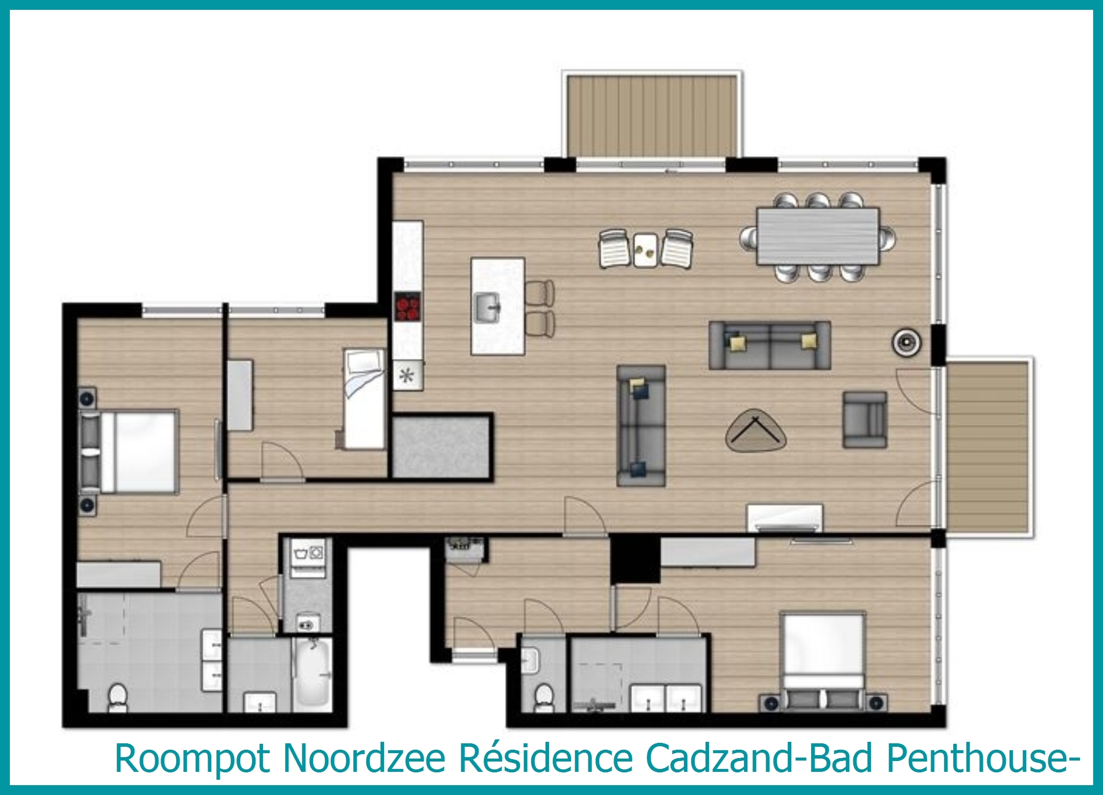 Penthouse 5 Penthouse-5 in Noordzee Résidence Cadzand-Bad