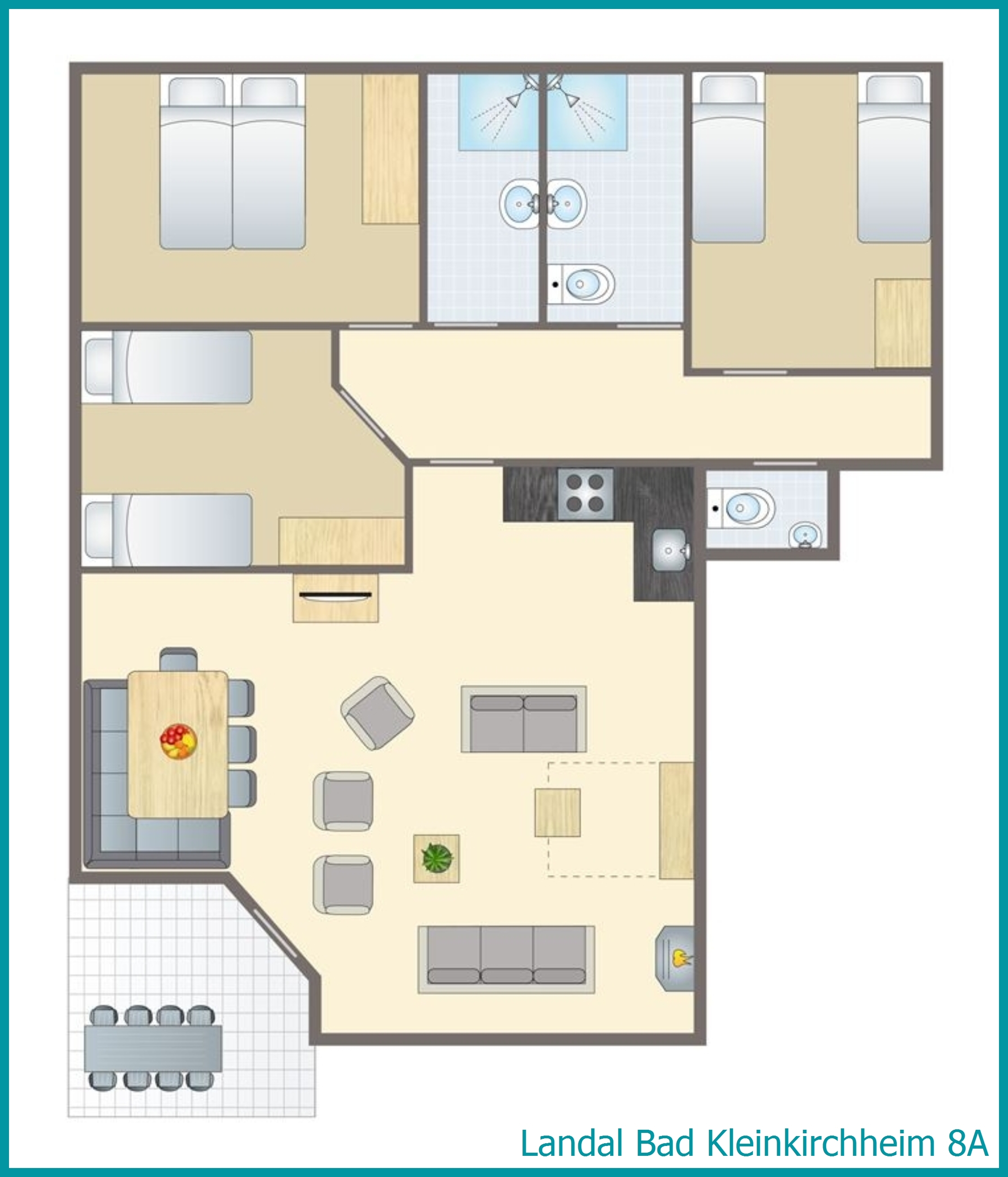 8-persoons appartement 8A in Bad Kleinkirchheim