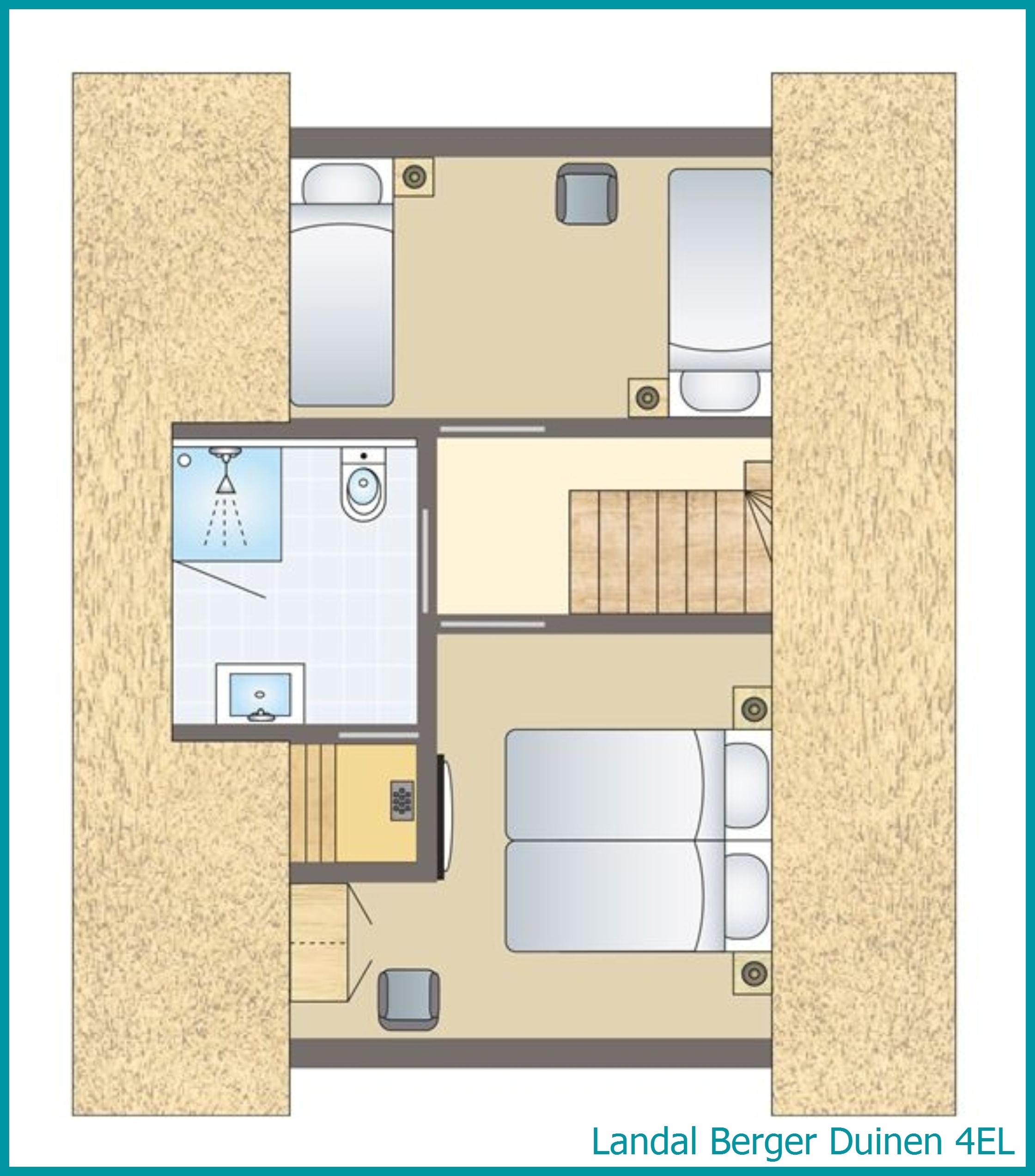 4-persoons woning 4EL in Berger Duinen