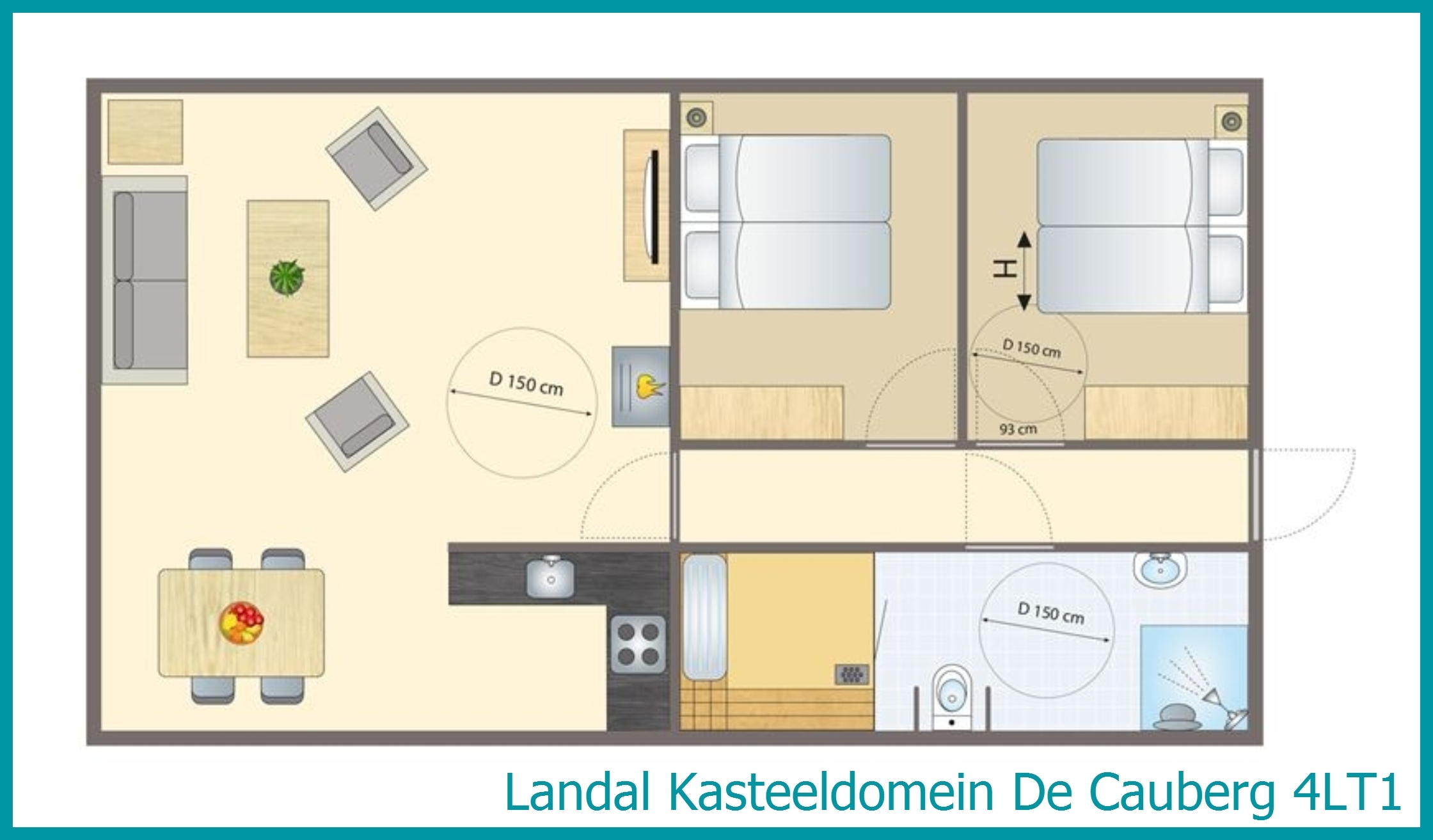 4-persoons appartement 4LT1 in Kasteeldomein De Cauberg