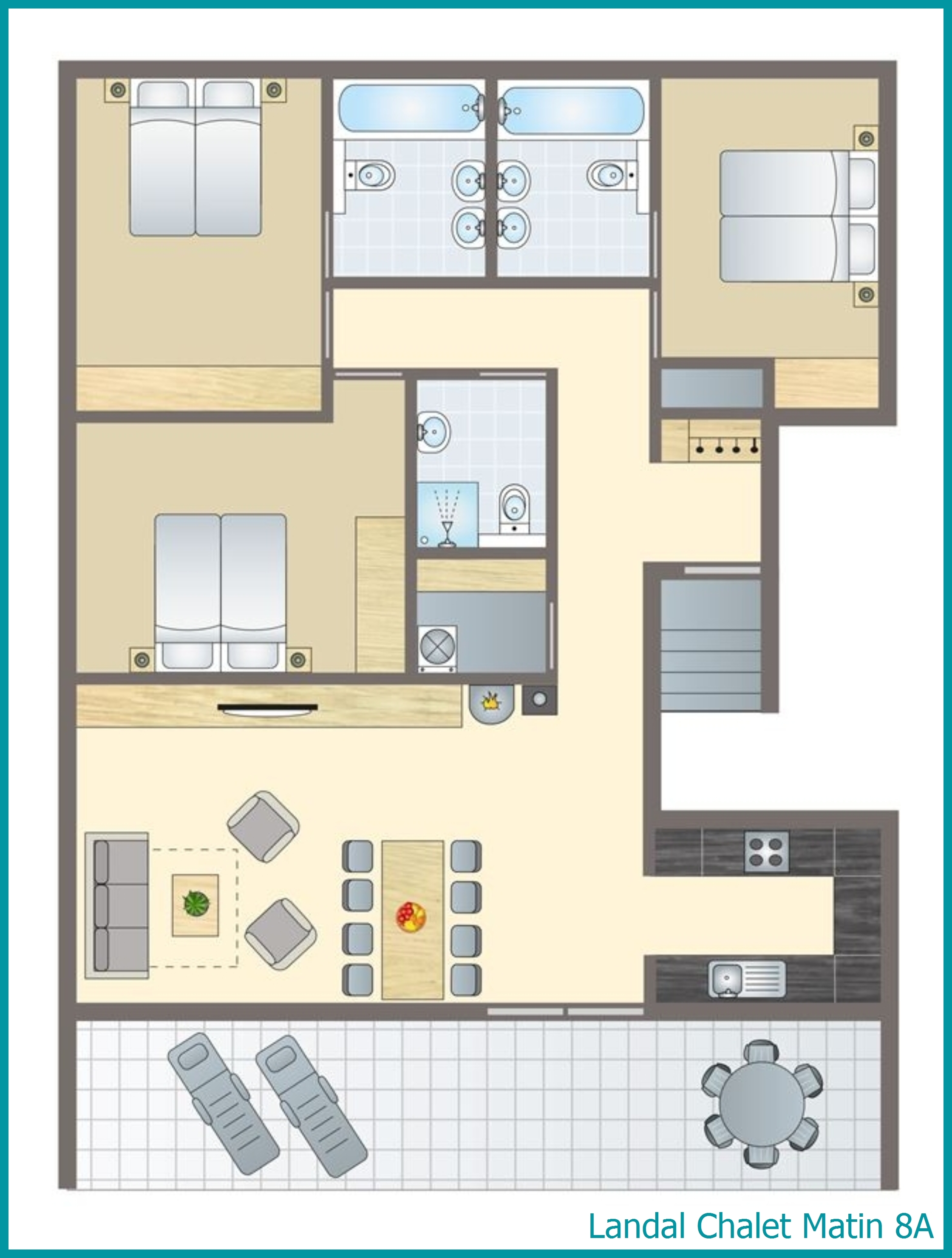 8-persoons appartement 8A in Chalet Matin