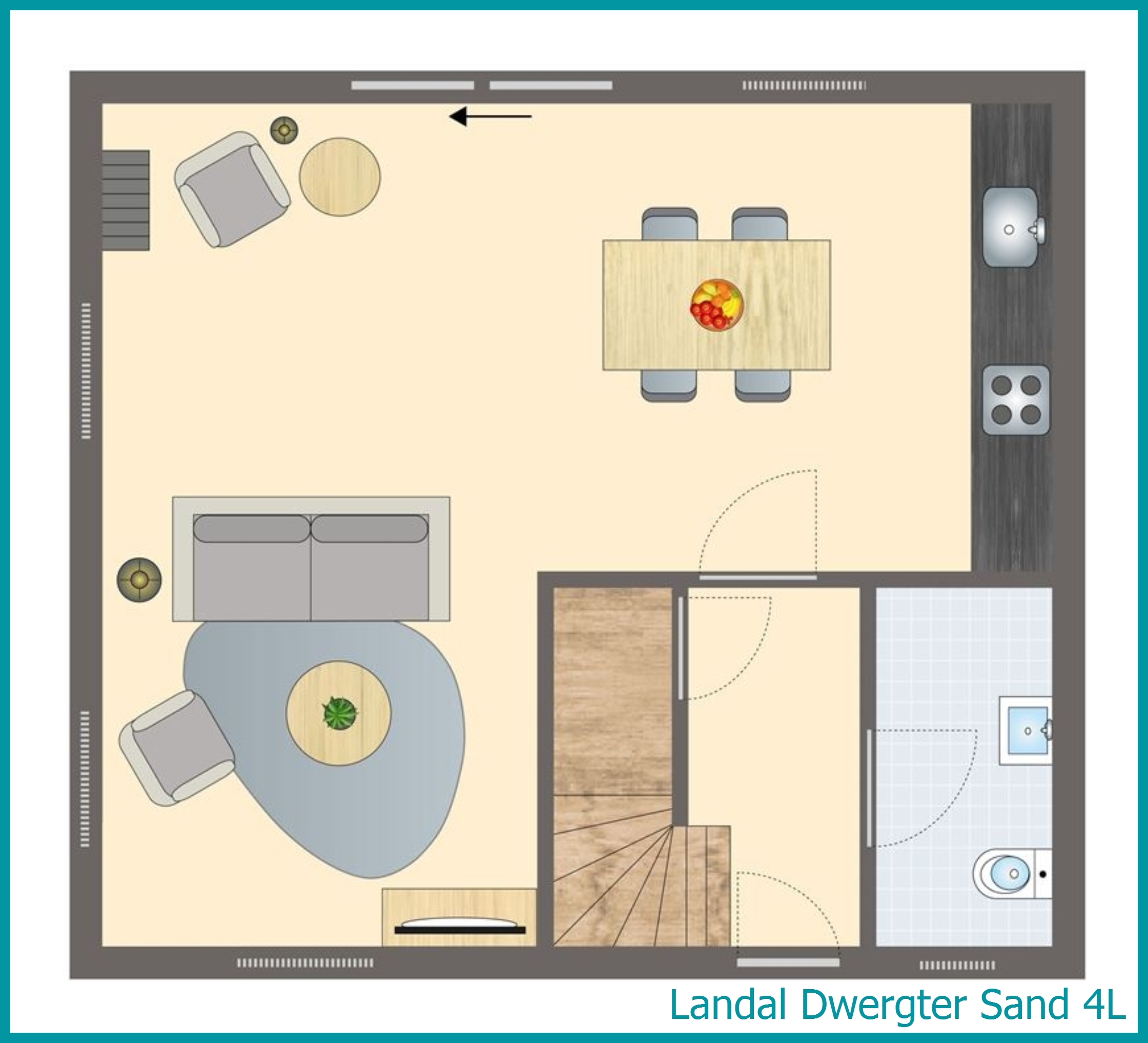 4-persoons bungalow 4L in Dwergter Sand