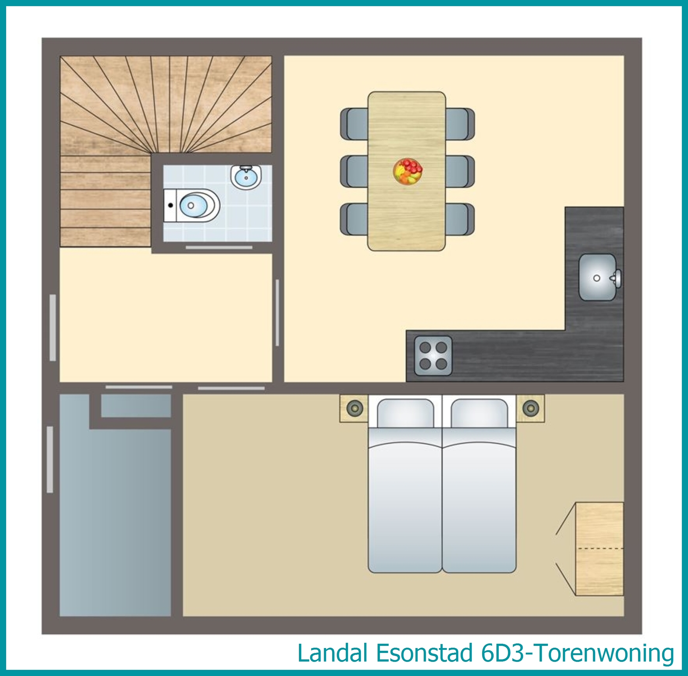 6-persoons woning 6D3-Torenwoning in Esonstad