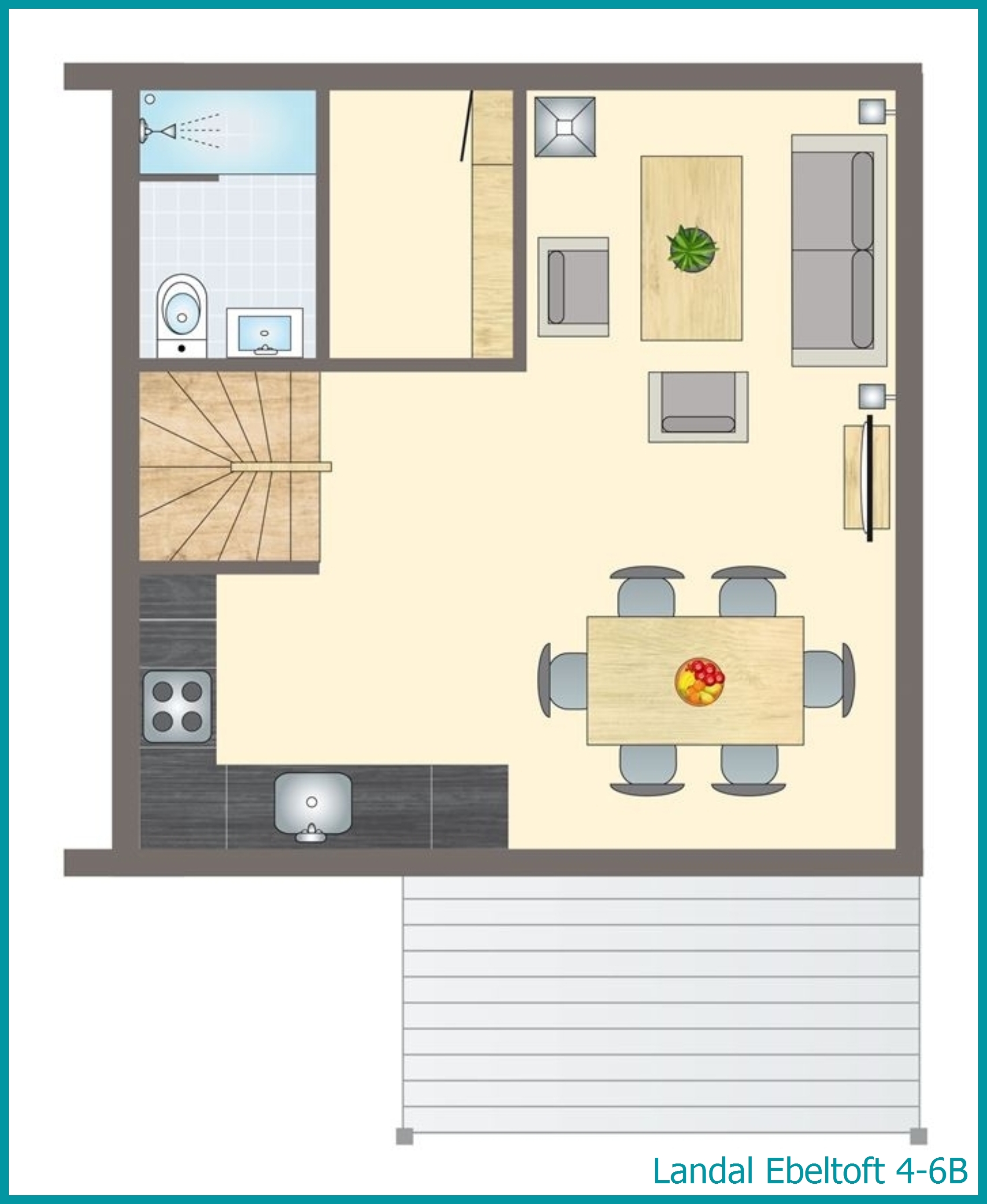 4-6-persoons bungalow 4-6B in Ebeltoft