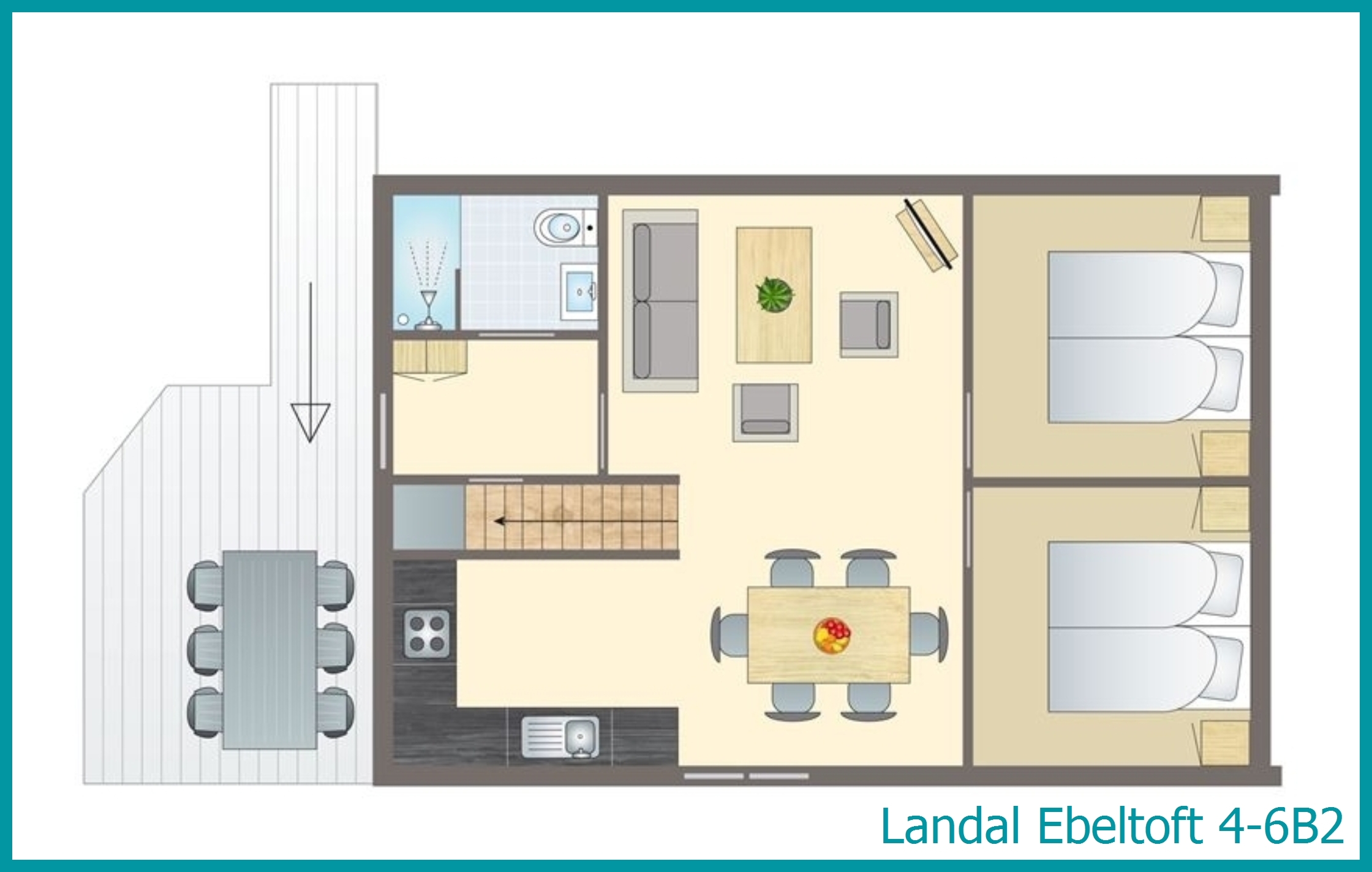 4-6-persoons bungalow 4-6B2 in Ebeltoft