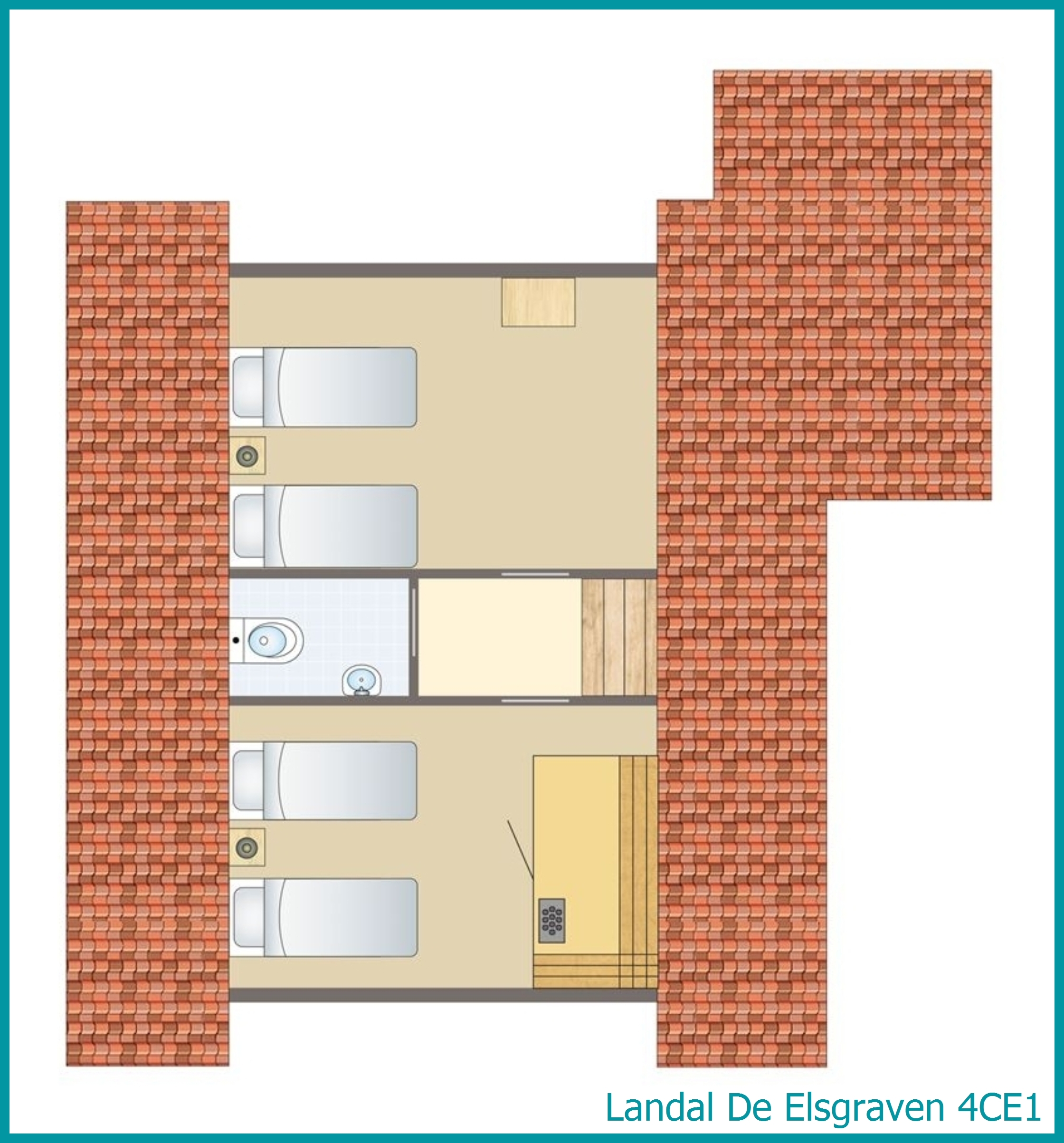 4-persoons bungalow 4CE1 in De Elsgraven
