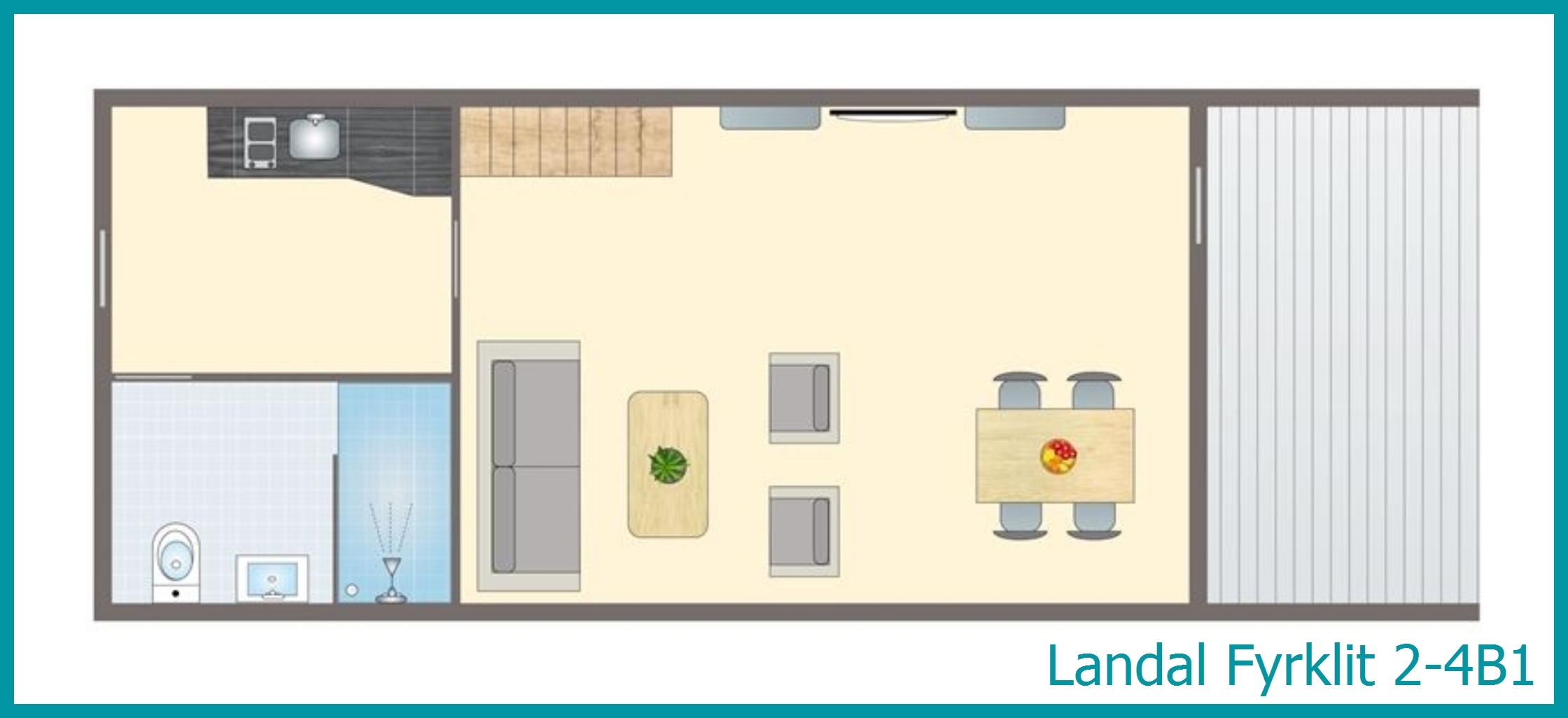 2-4-persoons appartement 2-4B1 in Fyrklit