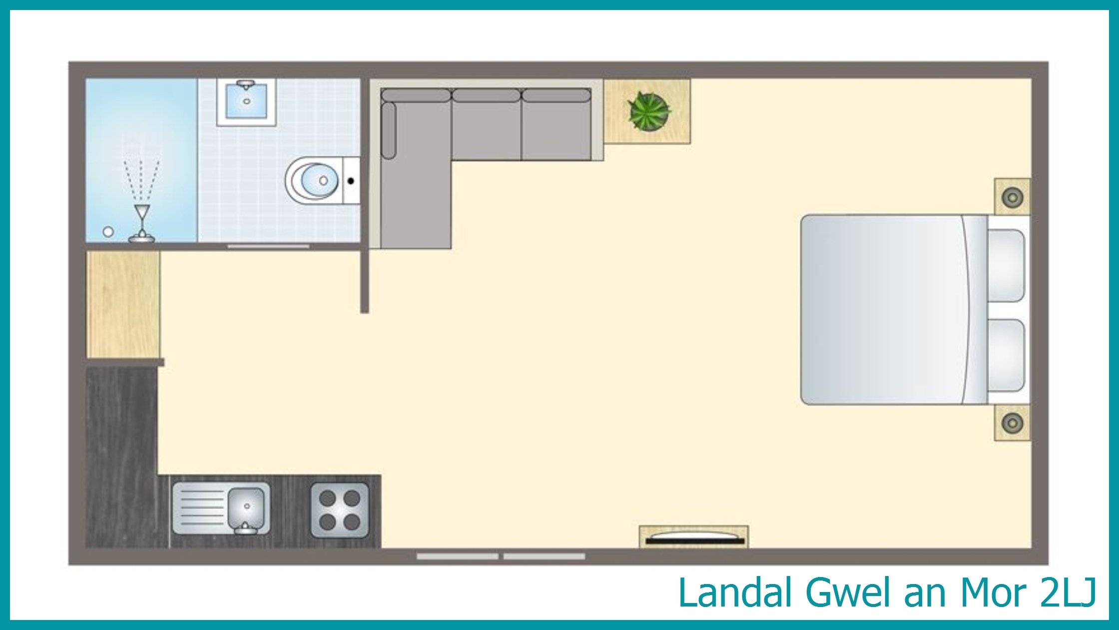 2-persoons chalet - Lakeside Studio 2LJ in Gwel an Mor