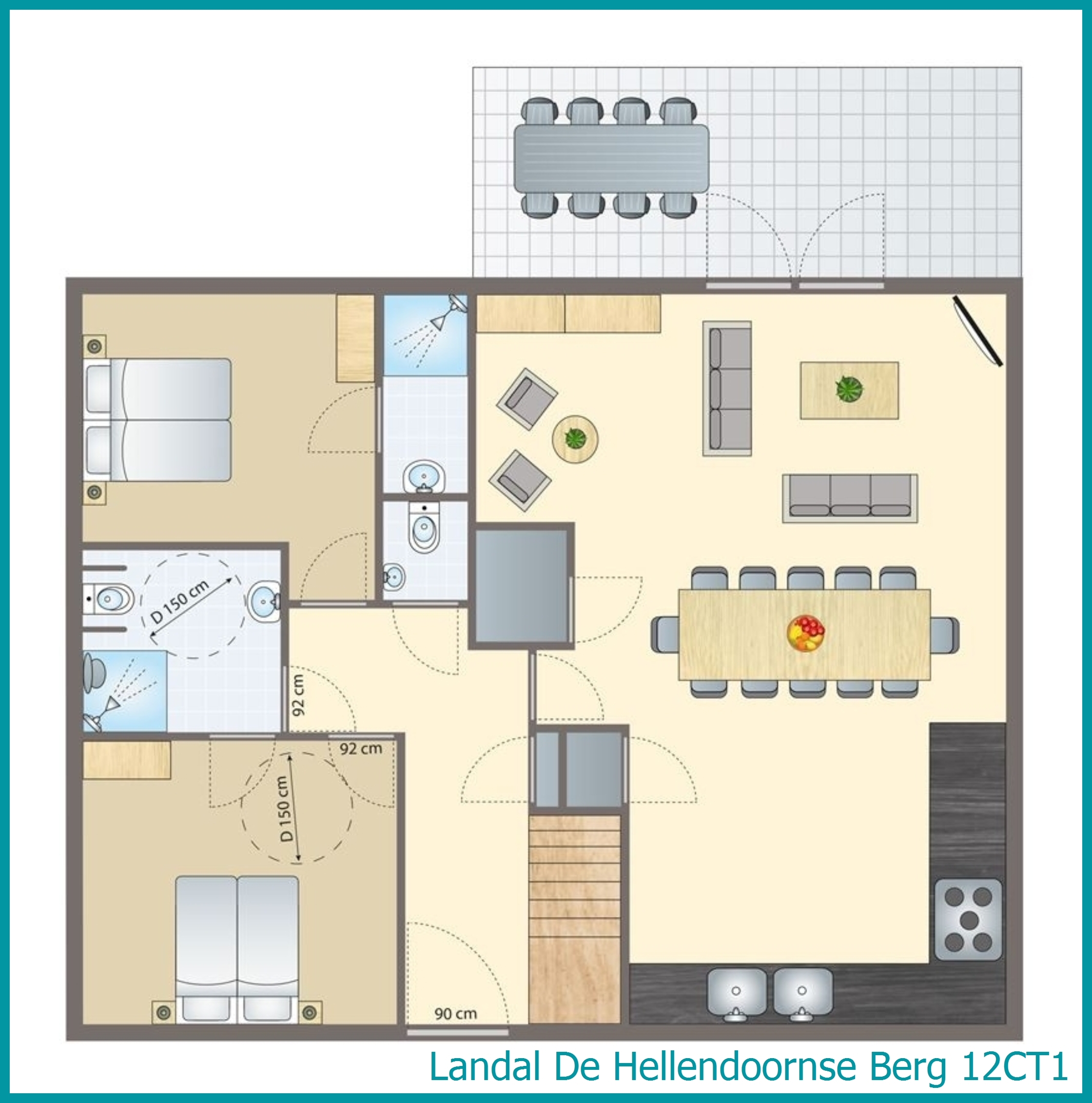 12-persoons bungalow 12CT1 in De Hellendoornse Berg