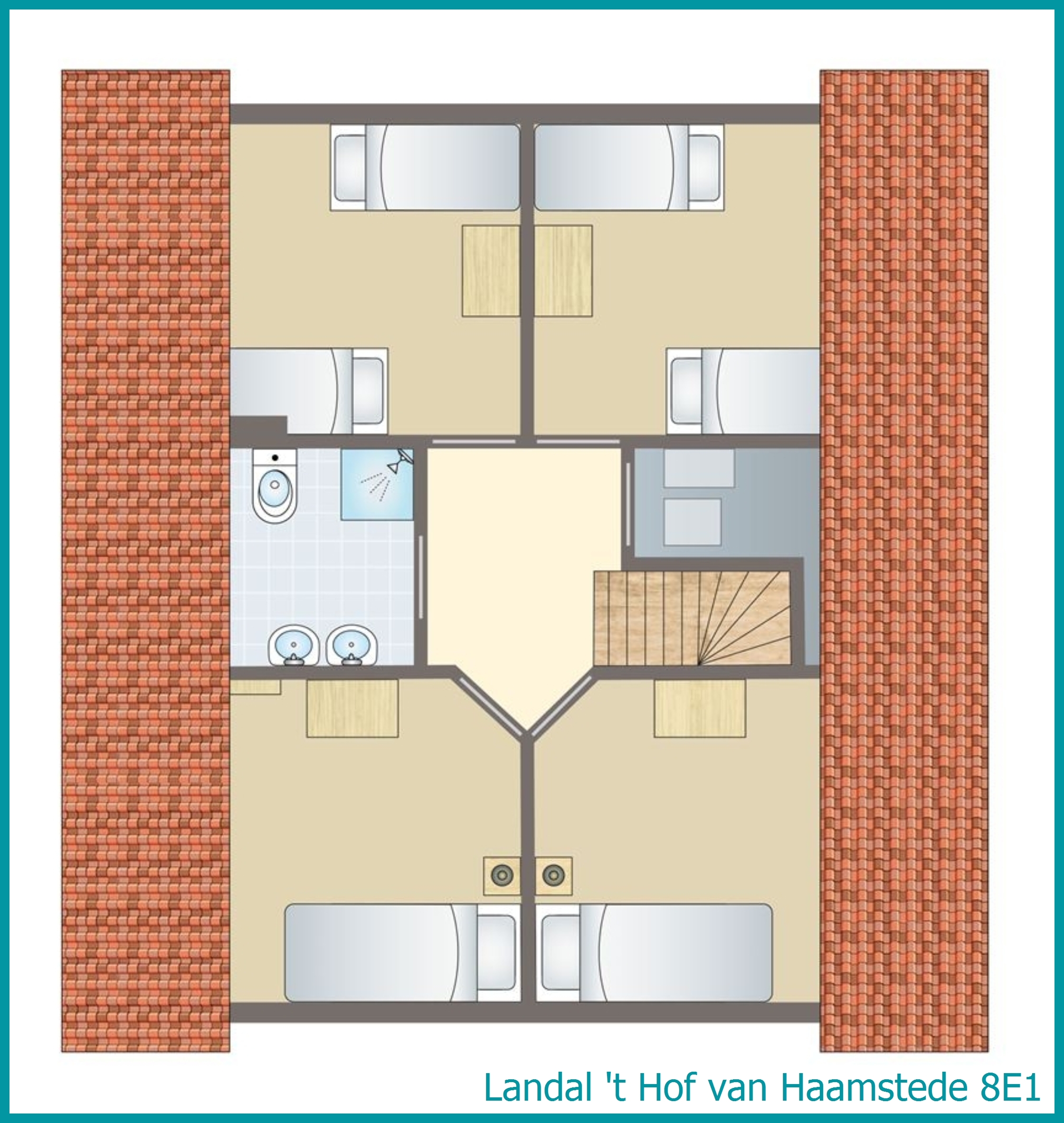 8-persoons bungalow 8E1 in 't Hof van Haamstede