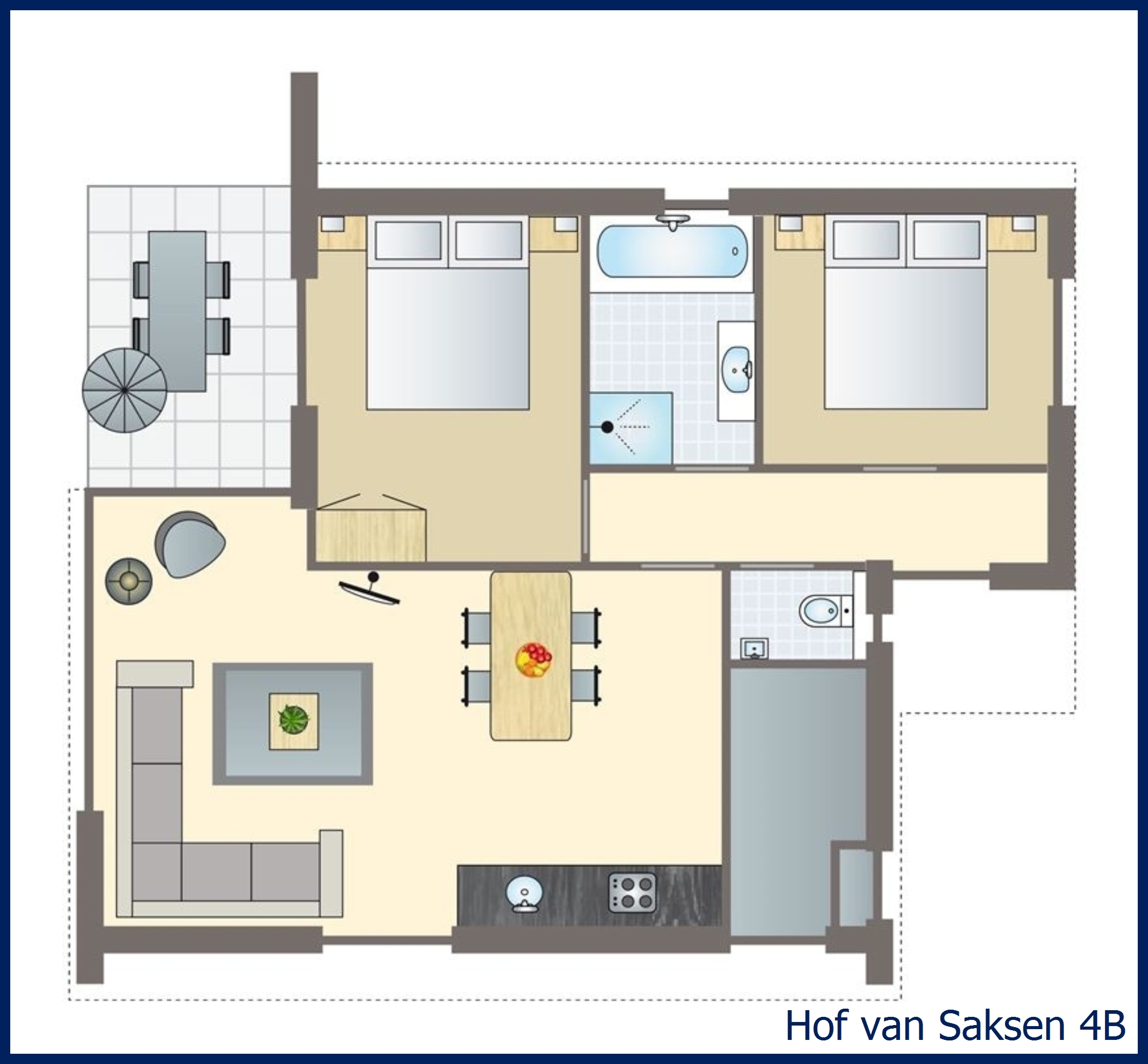 4-persoons bungalow 4B in Hof van Saksen