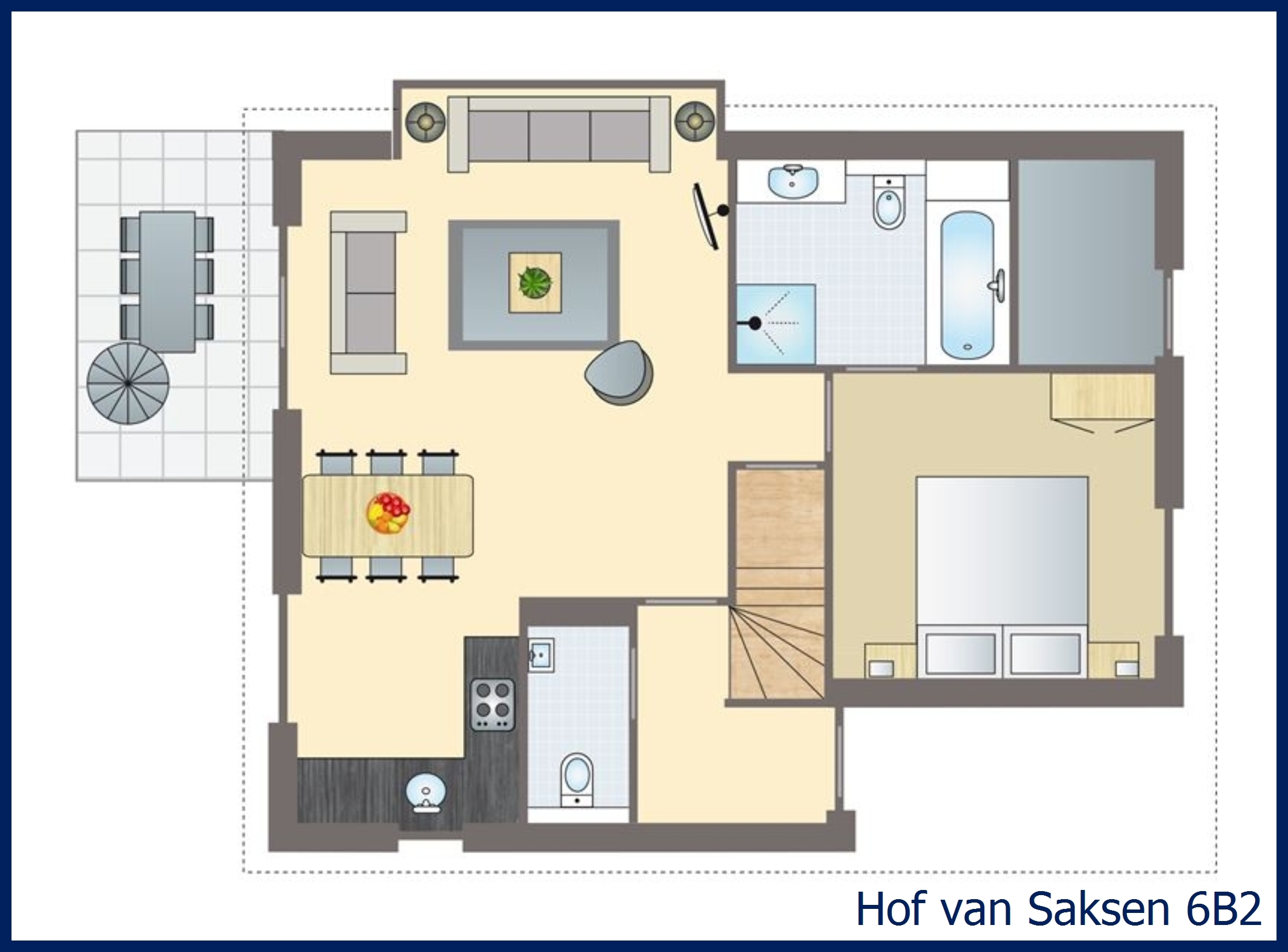 6-persoons bungalow 6B2 in Hof van Saksen