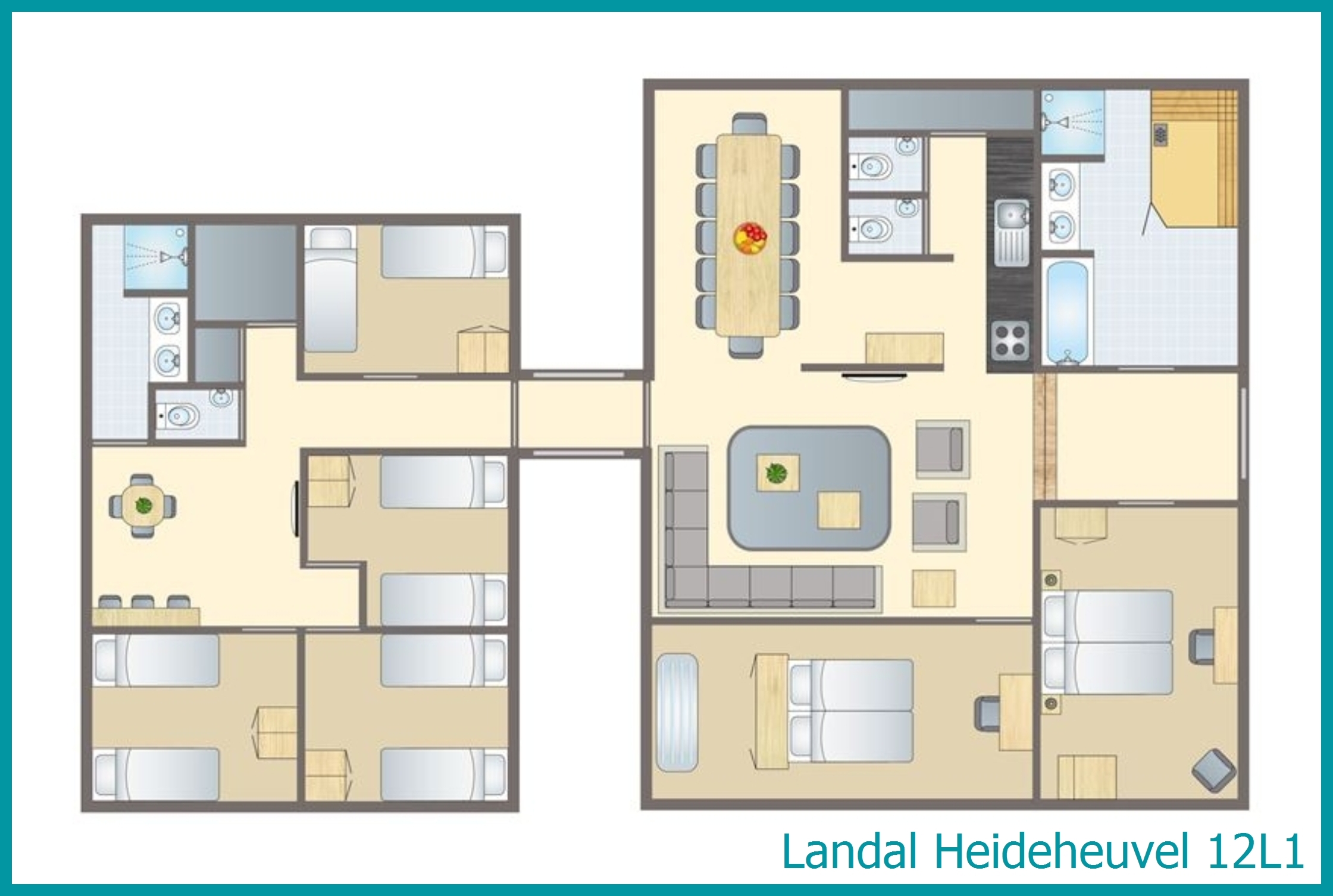 12-persoons bungalow 12L1 in Heideheuvel