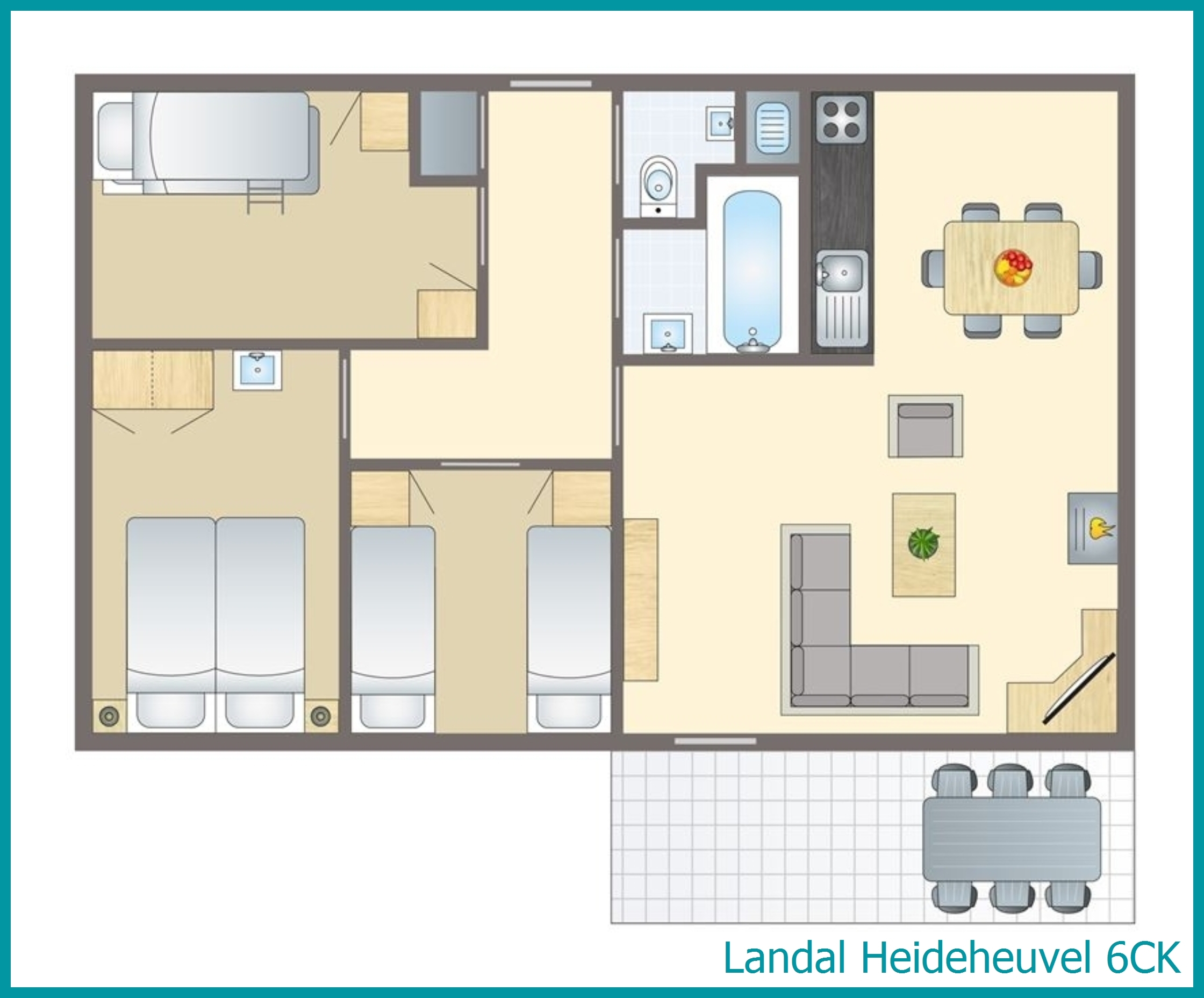 6-persoons kinderbungalow 6CK in Heideheuvel
