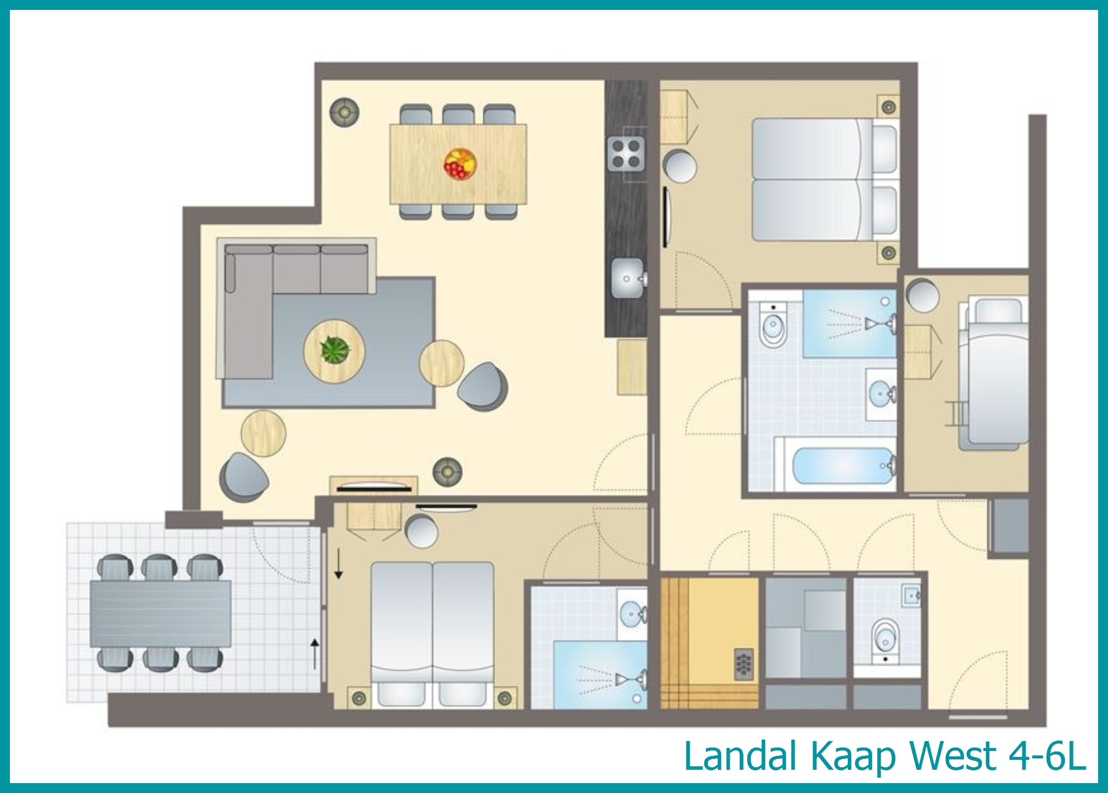 4-6-persoons appartement 4-6L in Kaap West