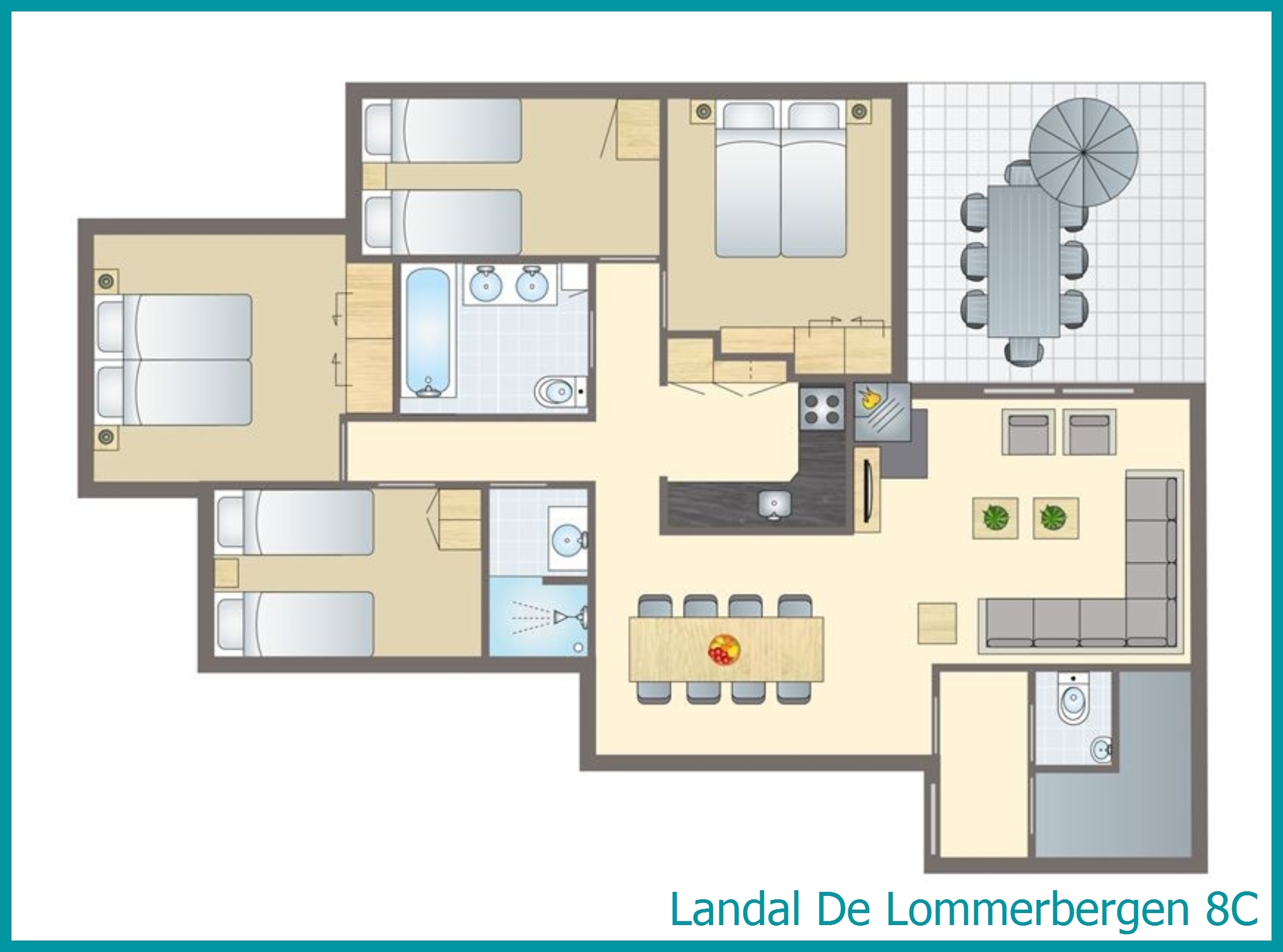 8-persoons bungalow 8C in De Lommerbergen
