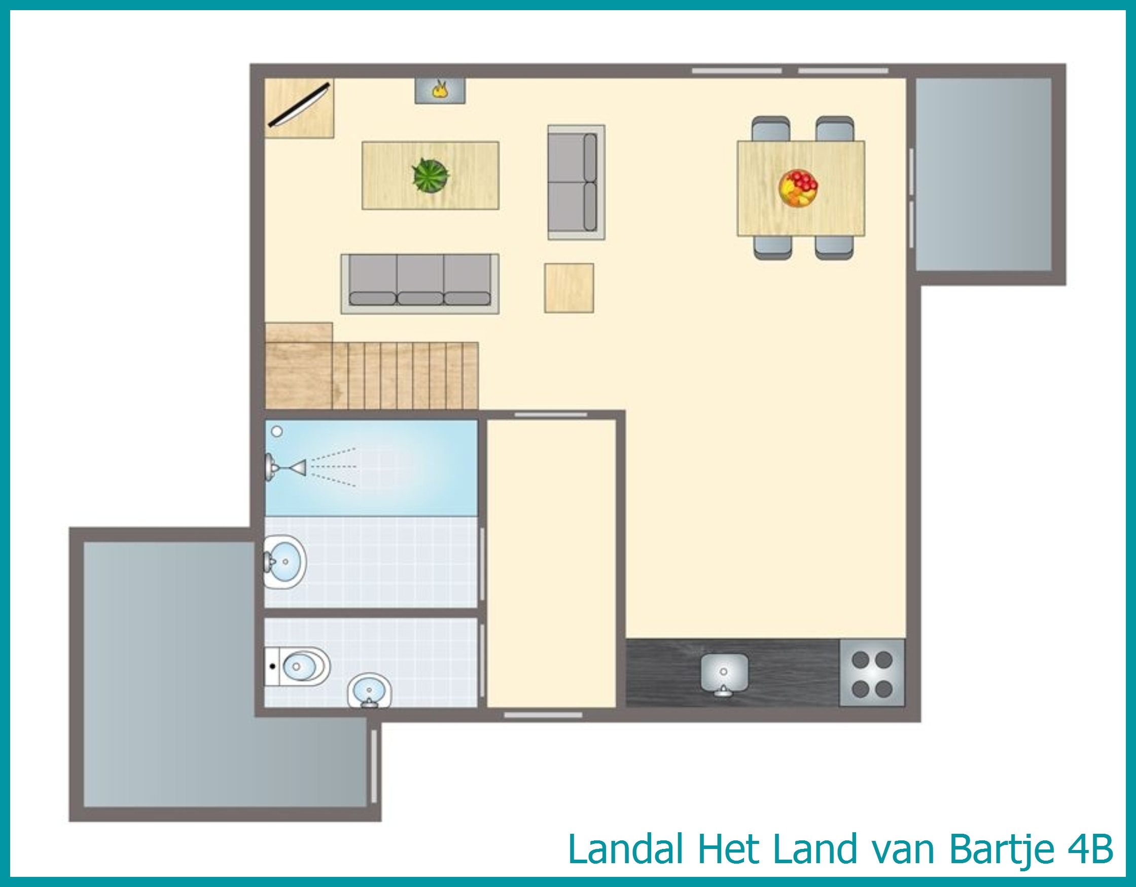 4-persoons landhuis 4B in Het Land van Bartje