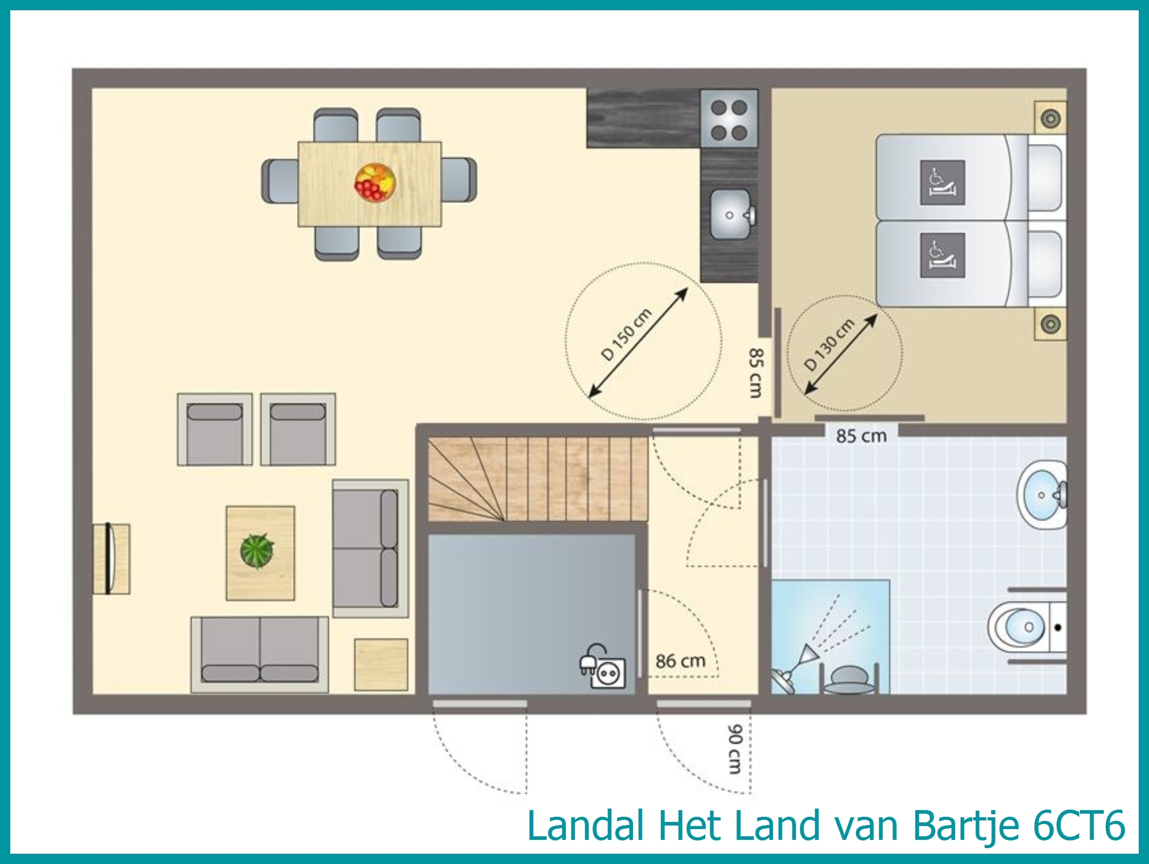 6-persoons hoevewoning 6CT6 in Het Land van Bartje