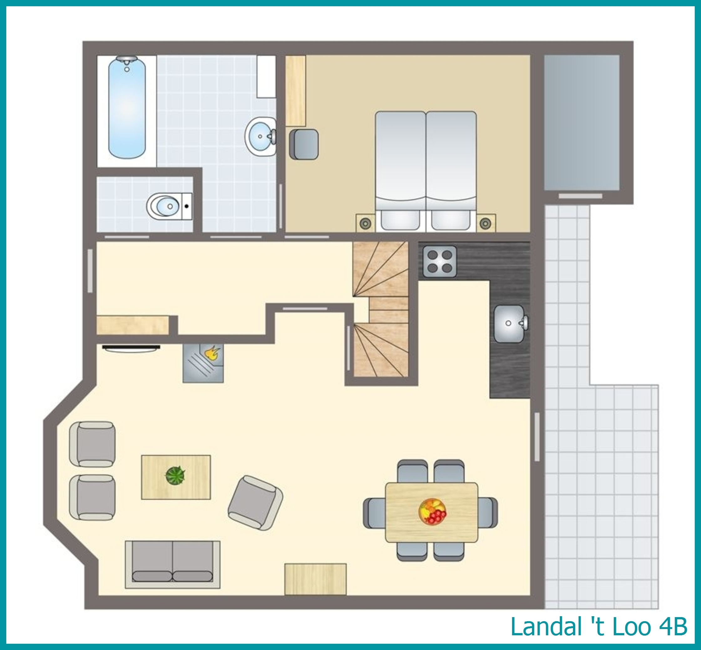 4-persoons bungalow 4B in 't Loo