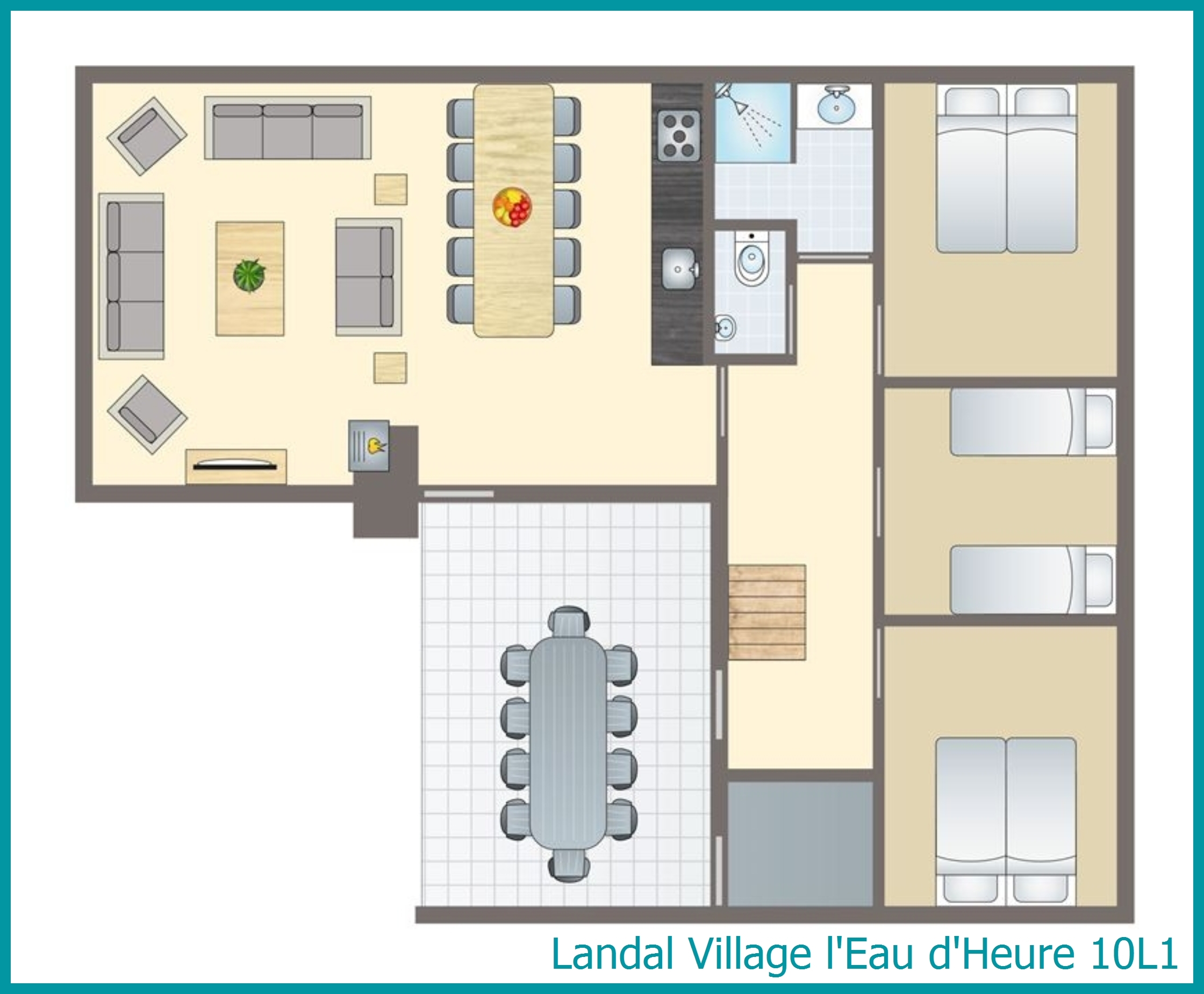 10-persoons bungalow 10L1 in Village l'Eau d'Heure