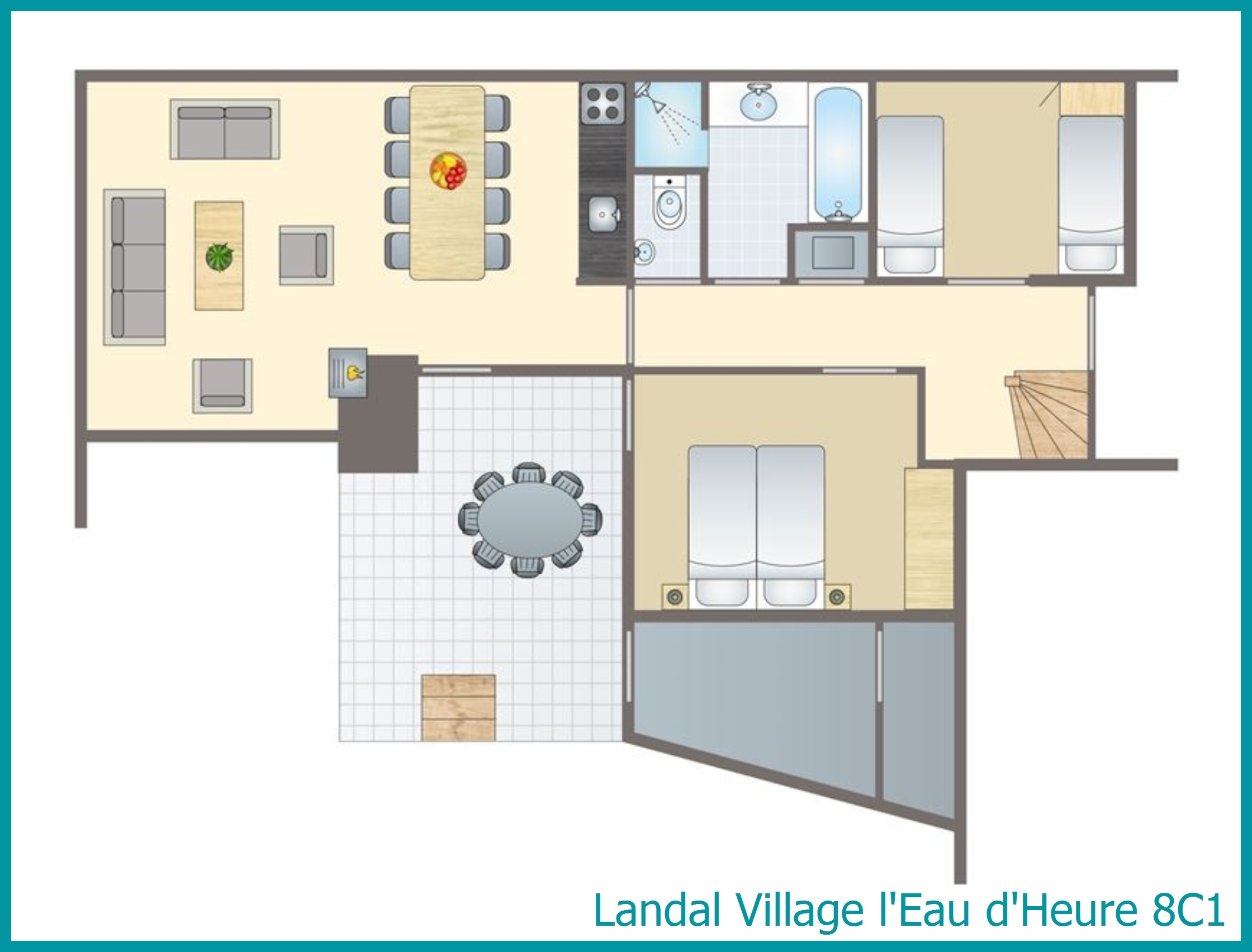 8-persoons bungalow 8C1 in Village l'Eau d'Heure