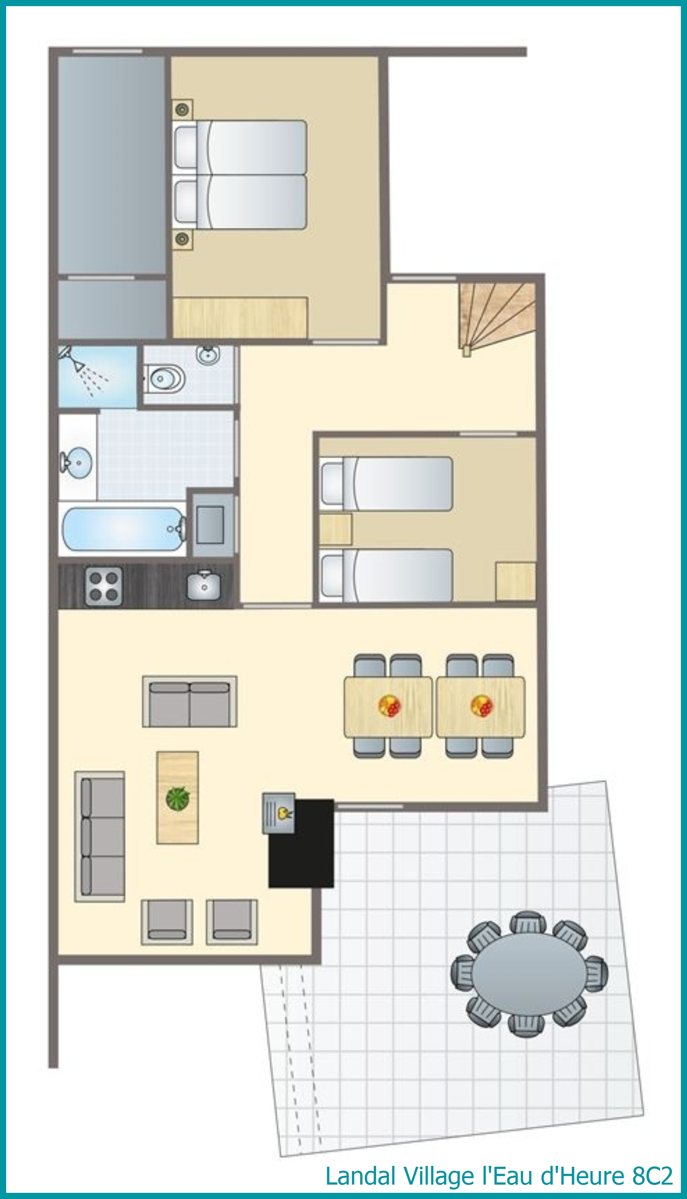 8-persoons bungalow 8C2 in Village l'Eau d'Heure