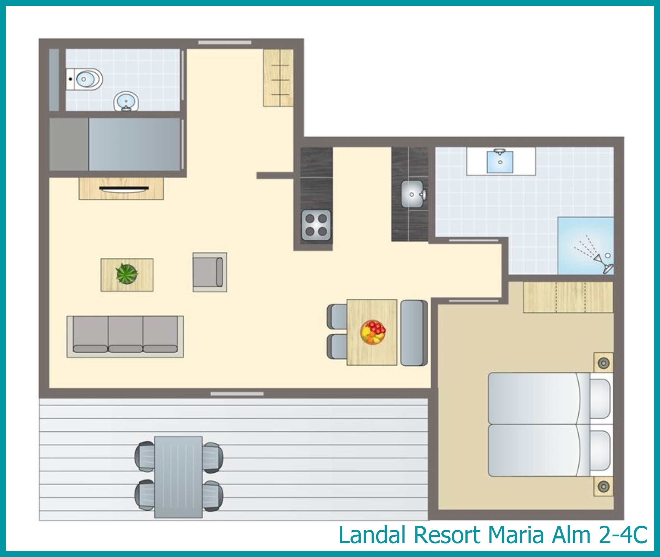 2-4-persoons appartement 2-4C in Resort Maria Alm