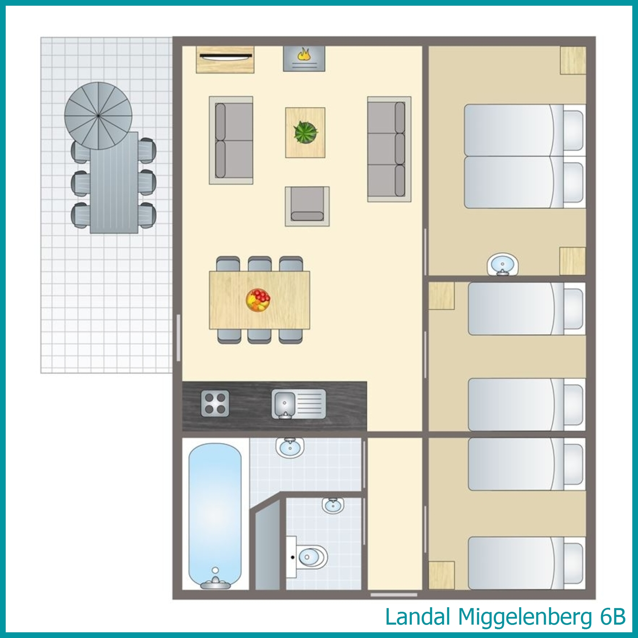 6-persoons bungalow 6B in Miggelenberg