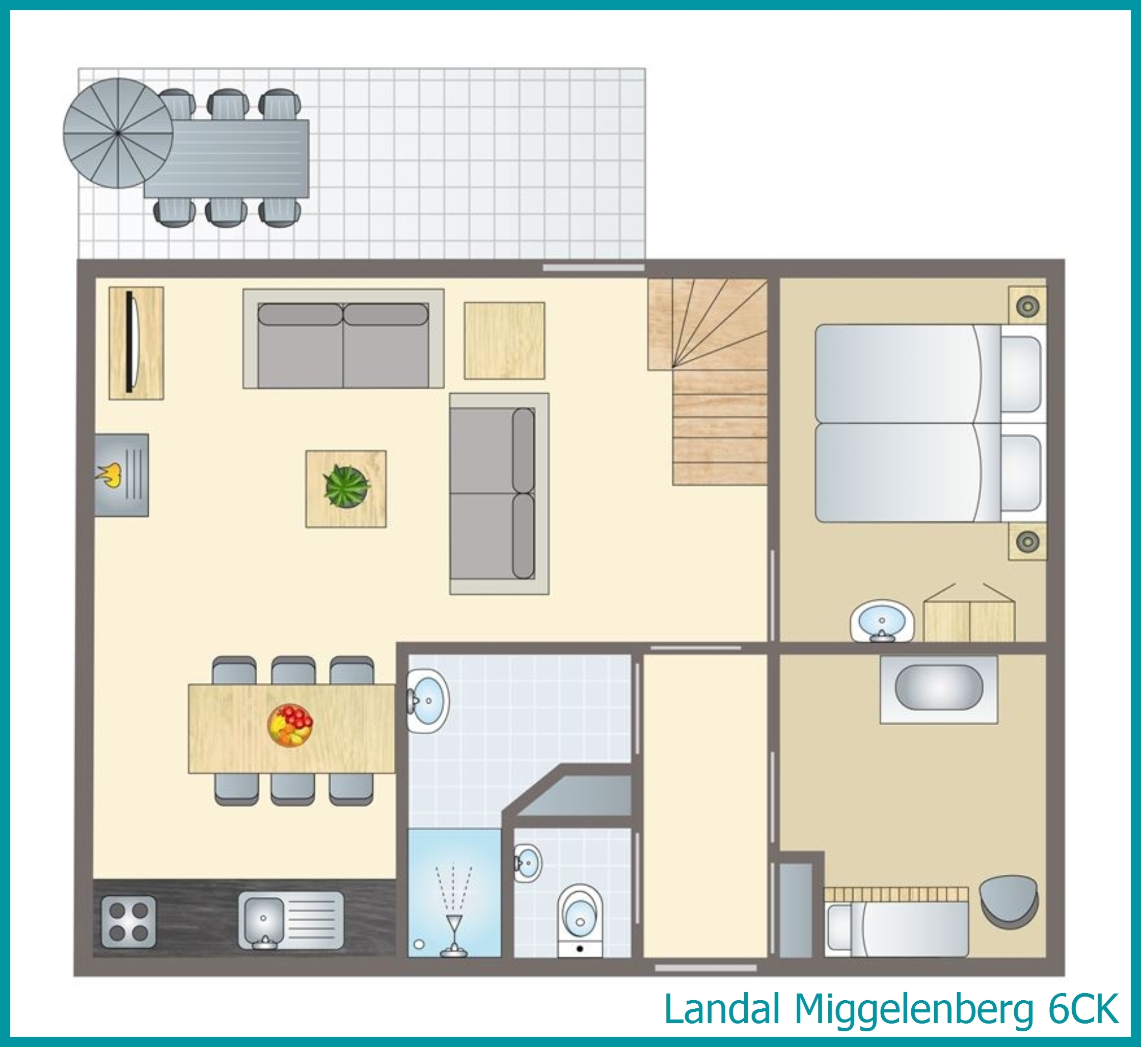6-persoons kinderbungalow 6CK in Miggelenberg