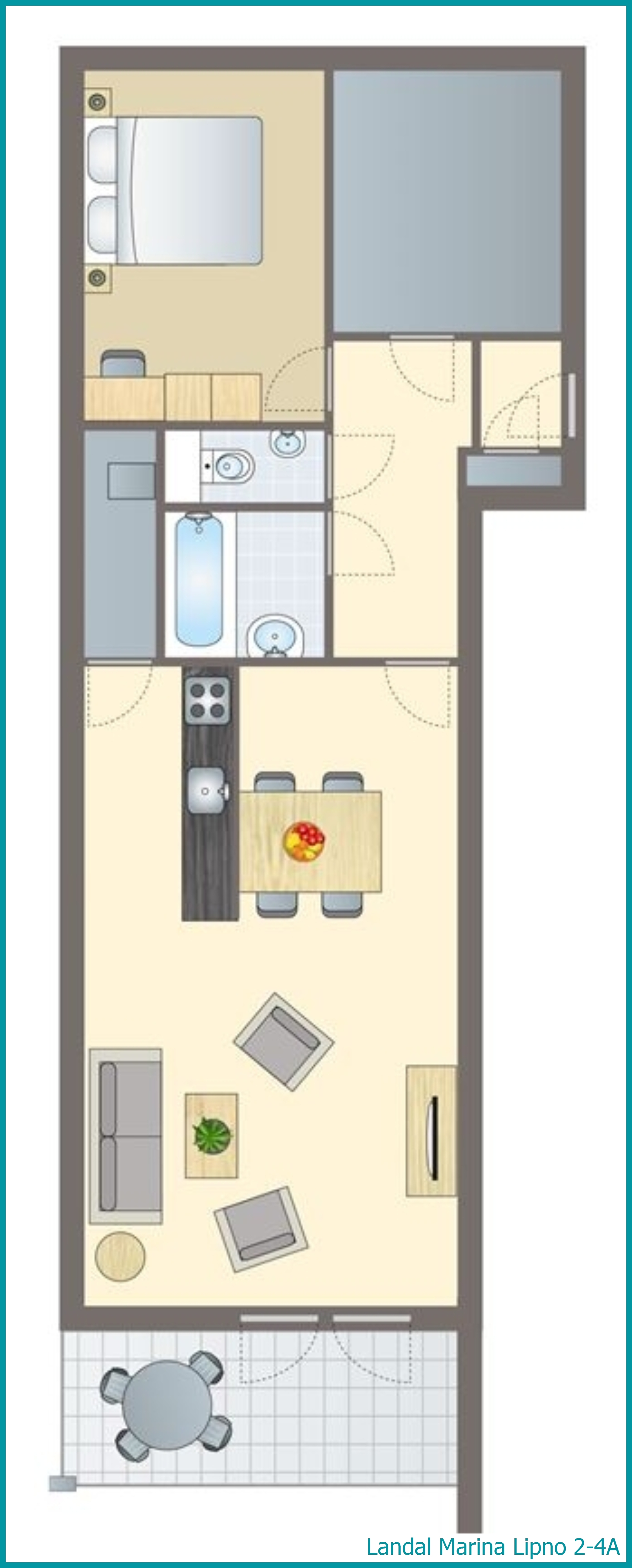 2-4-persoons appartement 2-4A in Marina Lipno