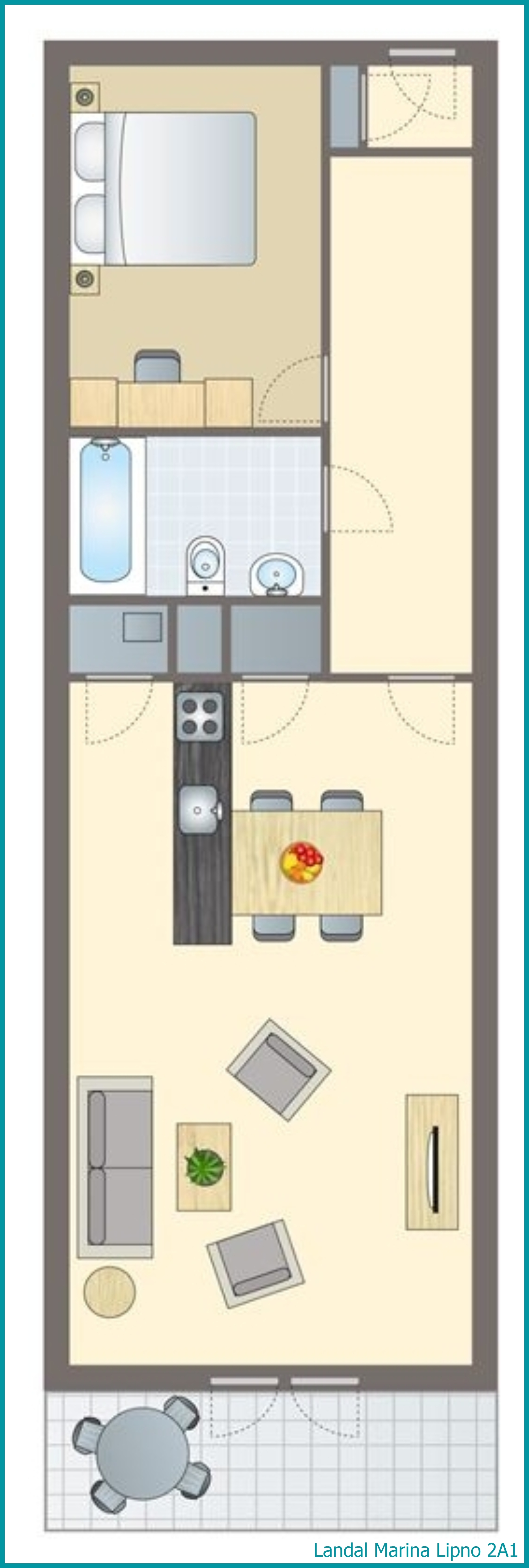 2-persoons appartement 2A1 in Marina Lipno