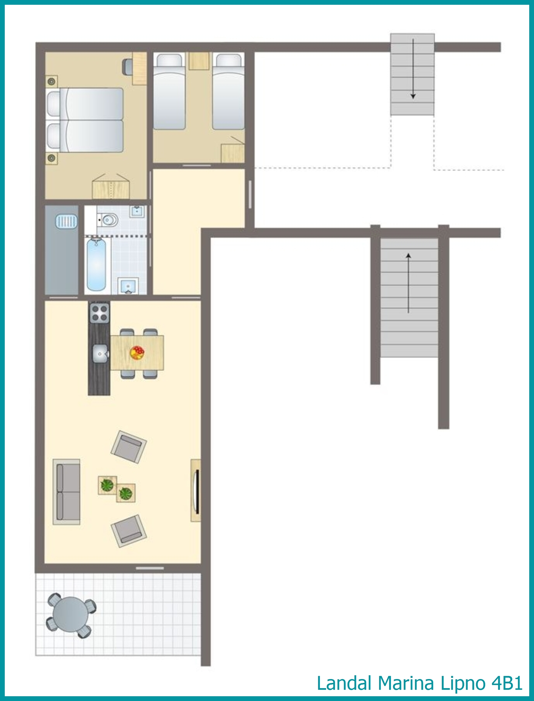 4-persoons appartement 4B1 in Marina Lipno