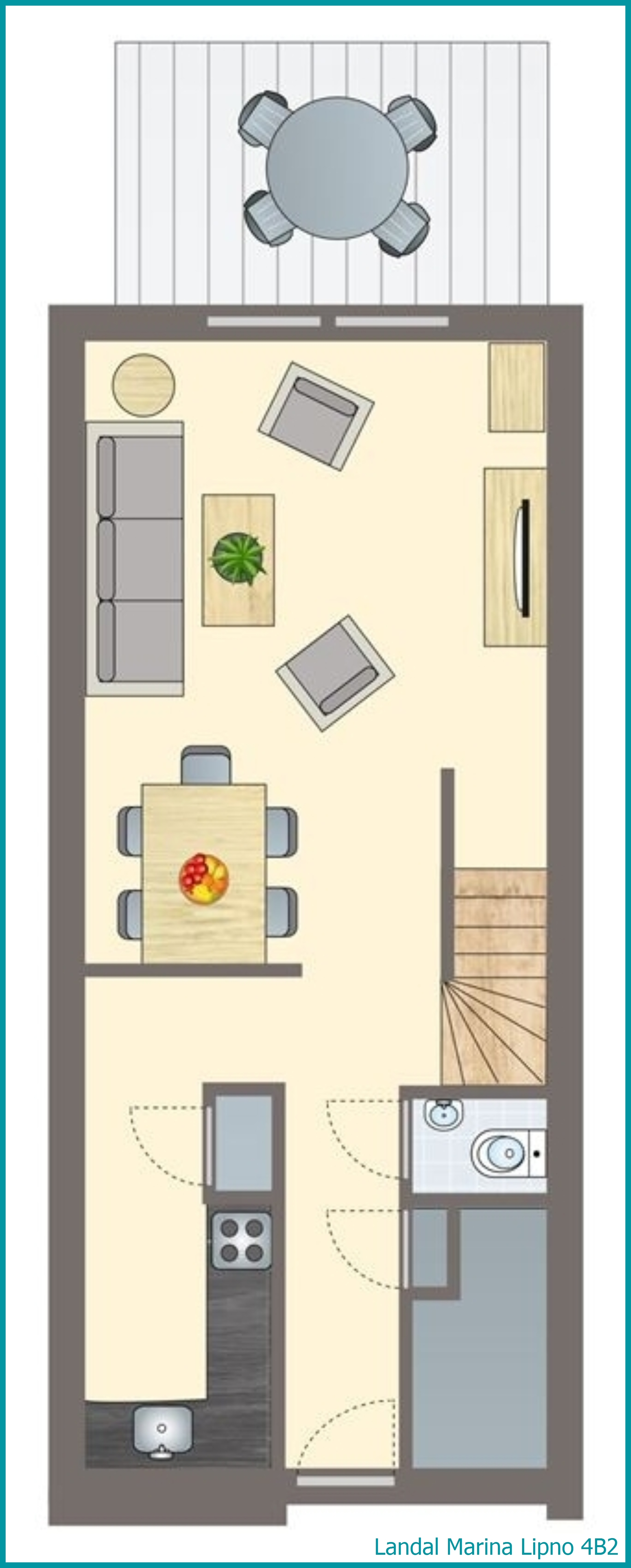 4-persoons bungalow 4B2 in Marina Lipno