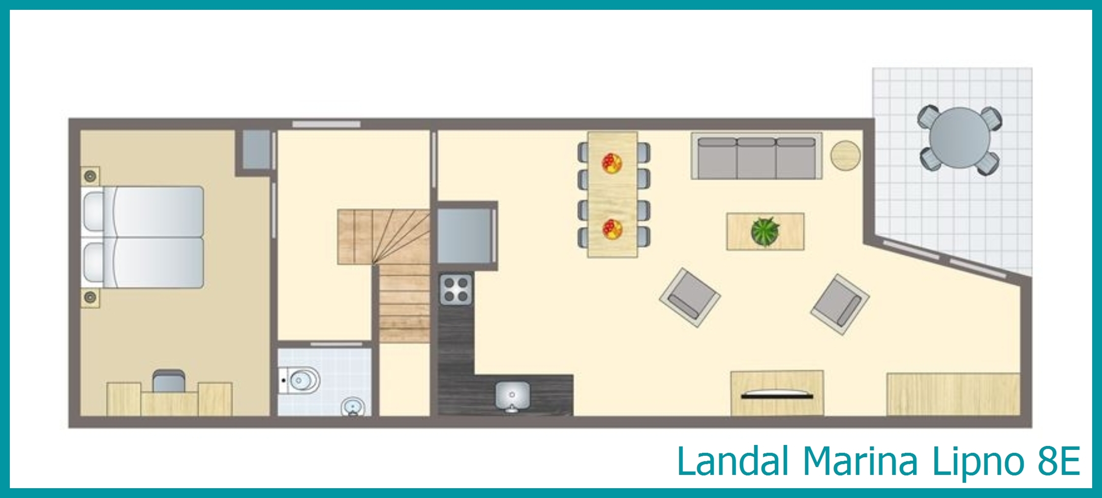 8-persoons appartement 8E in Marina Lipno