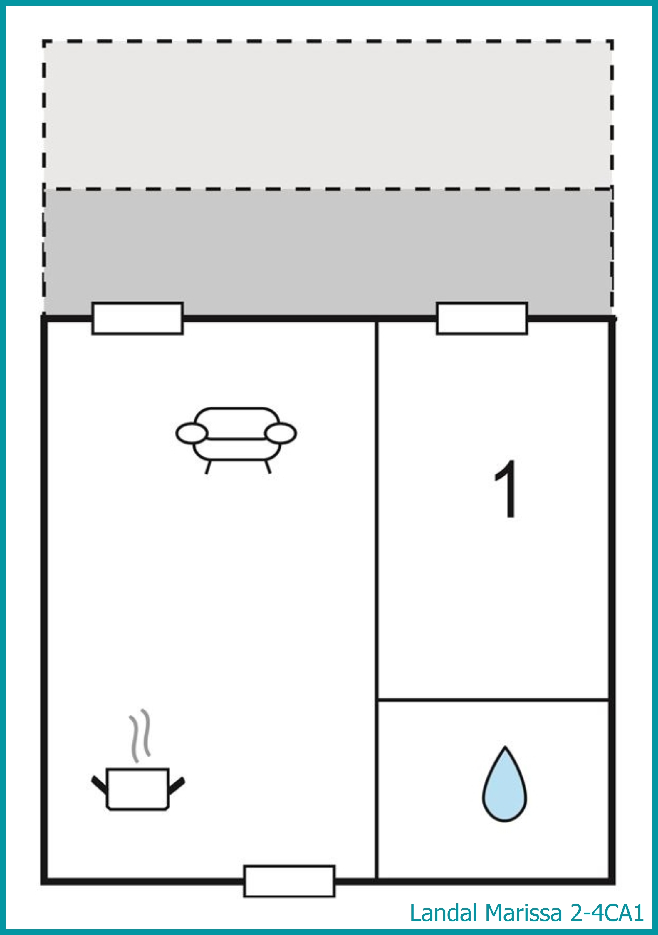 2-4-persoons appartement 2-4CA1 in Marissa