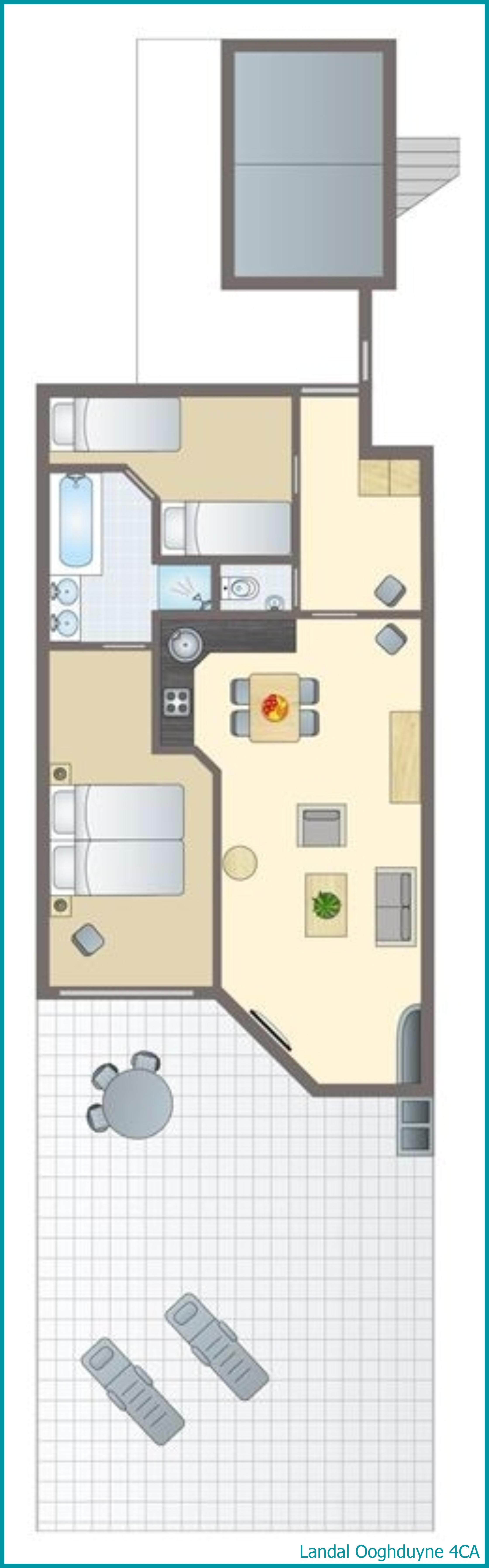 4-persoons appartement 4CA in Ooghduyne