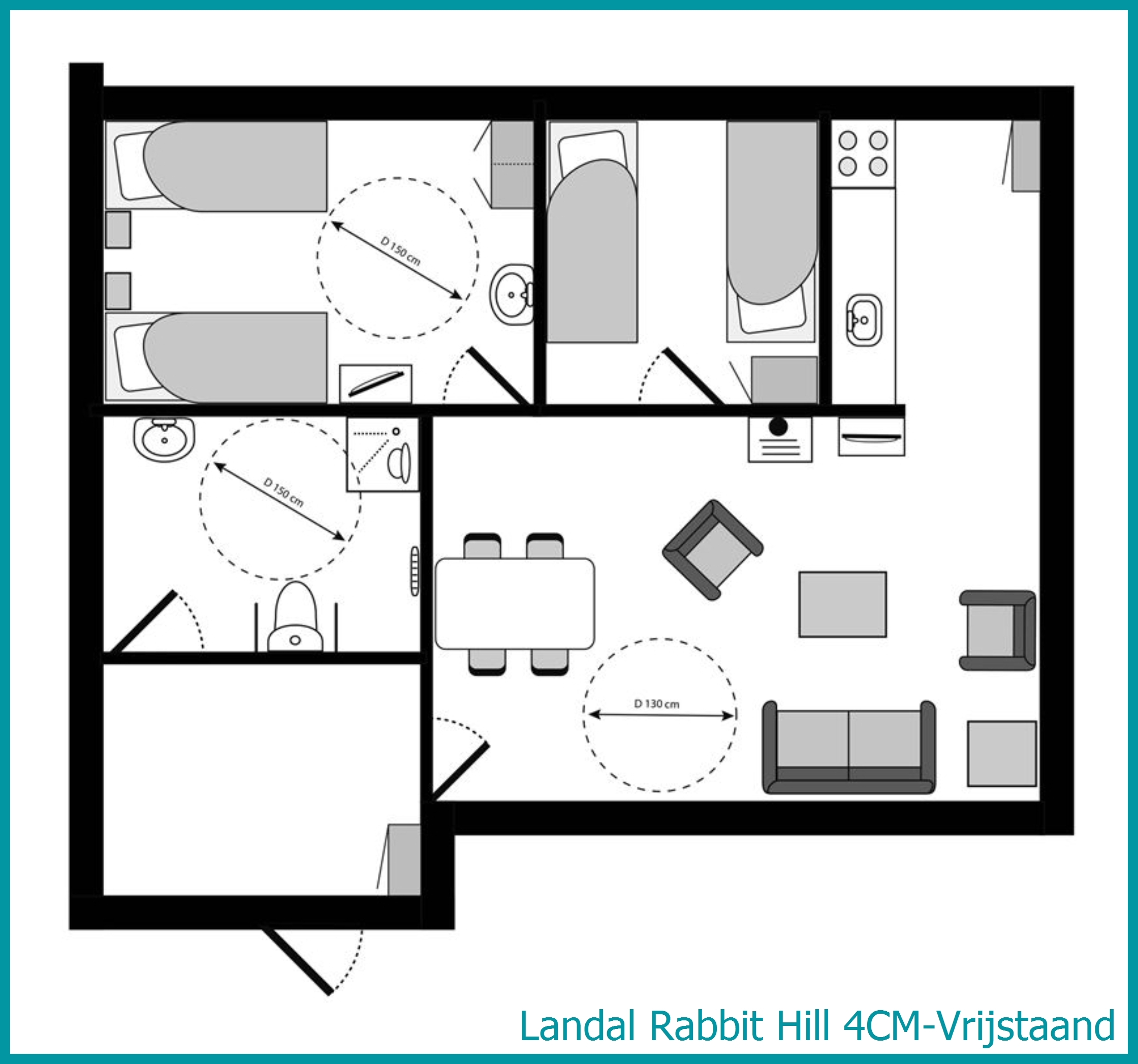 4-persoons bungalow 4CM-Vrijstaand in Rabbit Hill