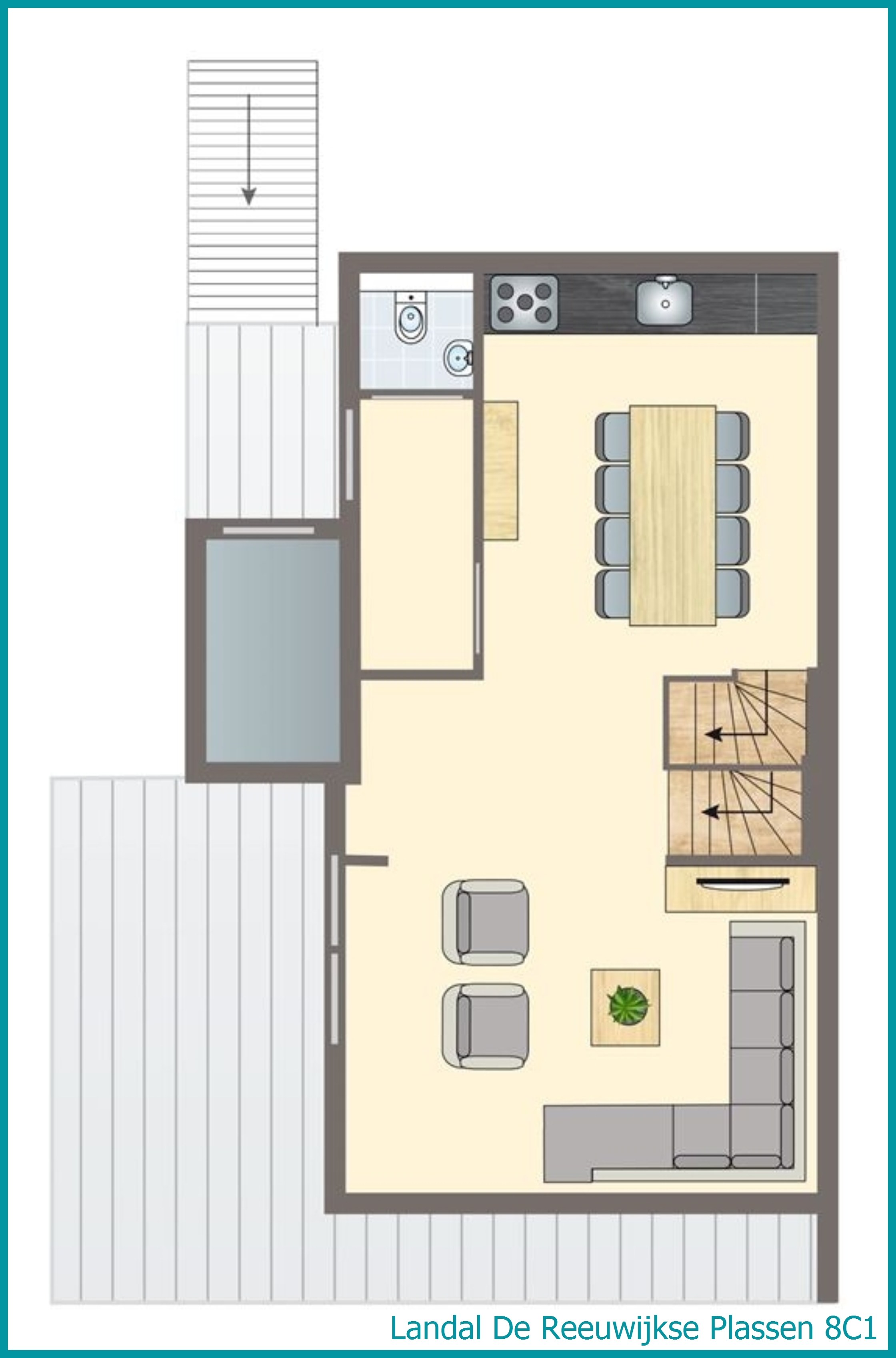 8-persoons waterwoning 8C1 in De Reeuwijkse Plassen