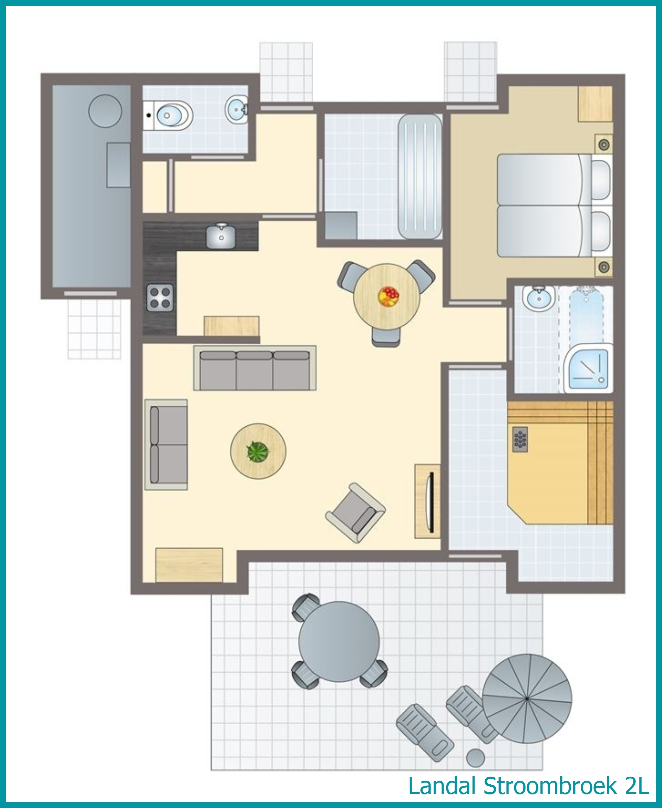 2-persoons bungalow 2L in Stroombroek